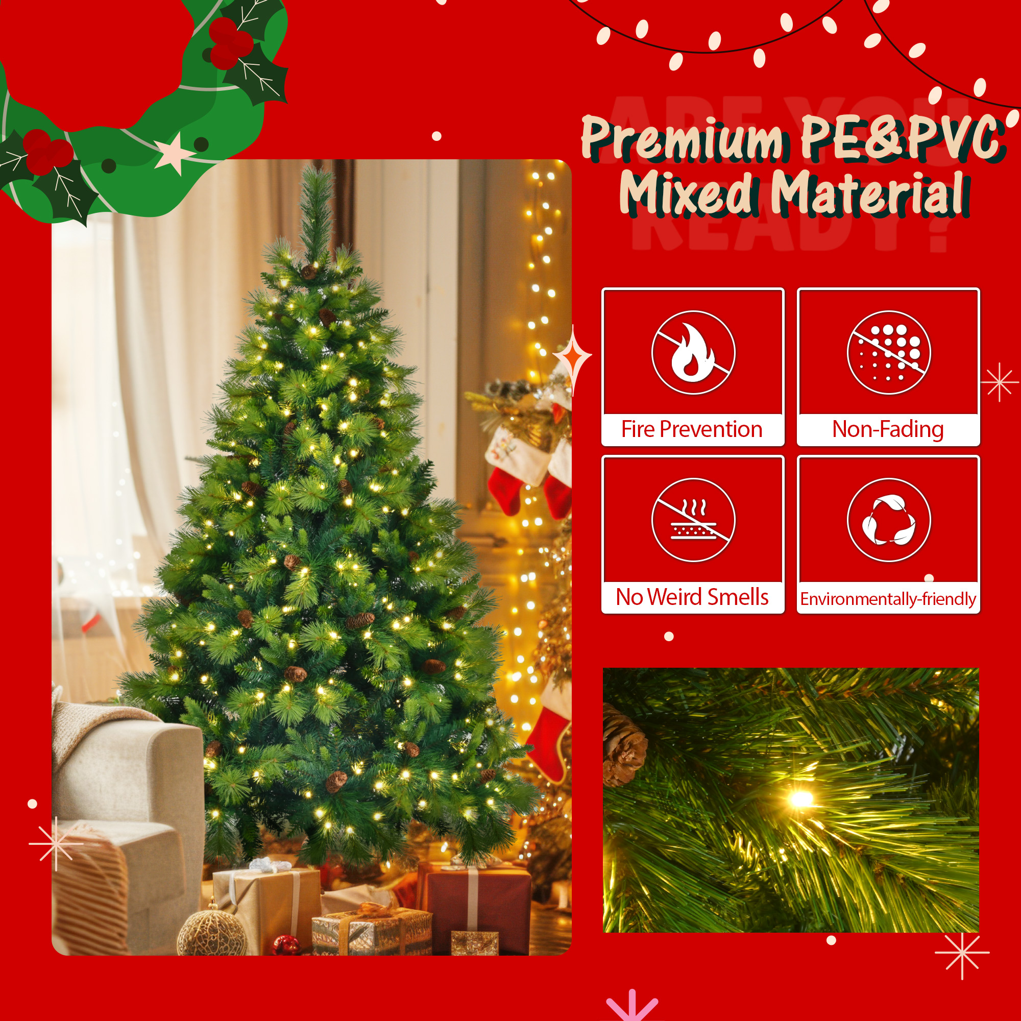 AAZJ NBC-CM64204ML Artificial-Christmas-Trees - View #6