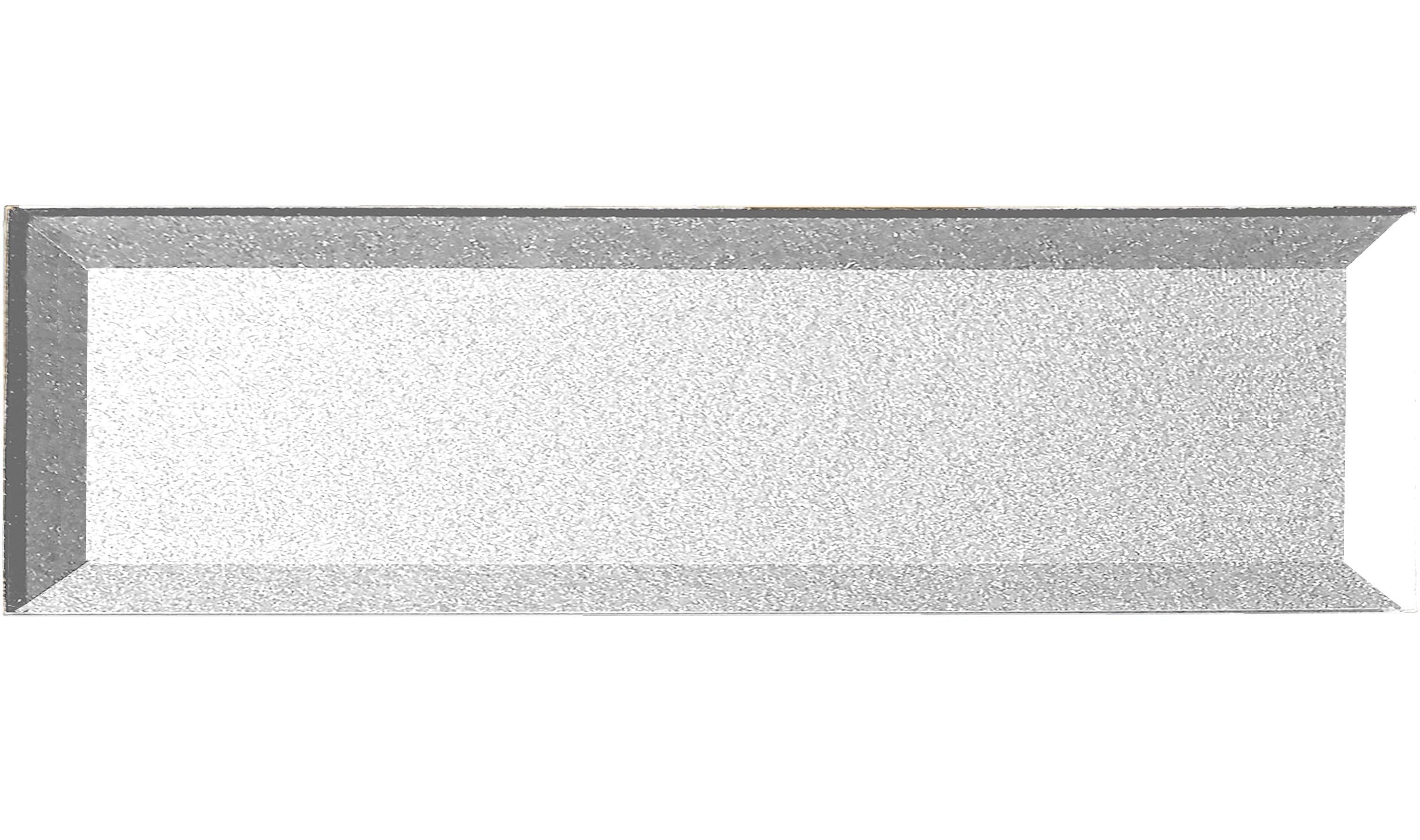 Abolos LWSFOB0416-ES Secret Dimensions Metallic silver 4-in x 16-in Glossy Glass Subway Large format Wall Tile ( 16-sq ft Carton