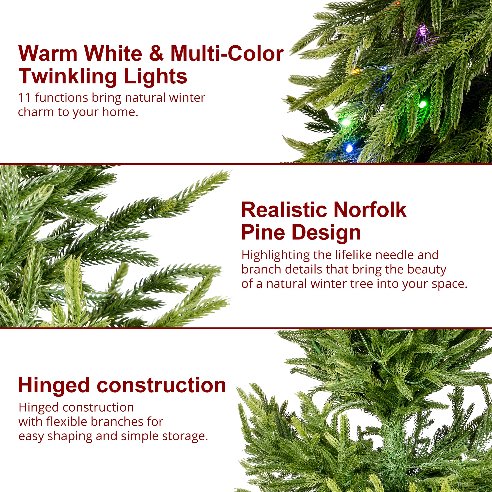 Glitzhome 2030800064 Artificial-Christmas-Trees - View #7