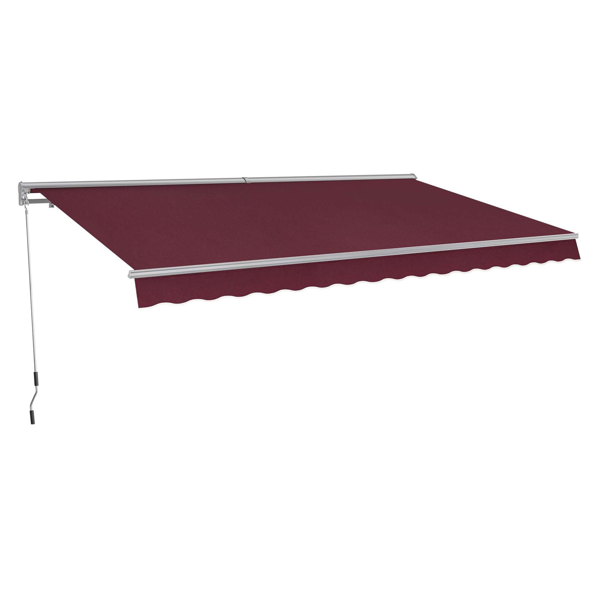 MCombo - 10 ft x 8 ft Retractable Half-Cassette Awning - UV-Resistant Waterproof Polyester Canop...