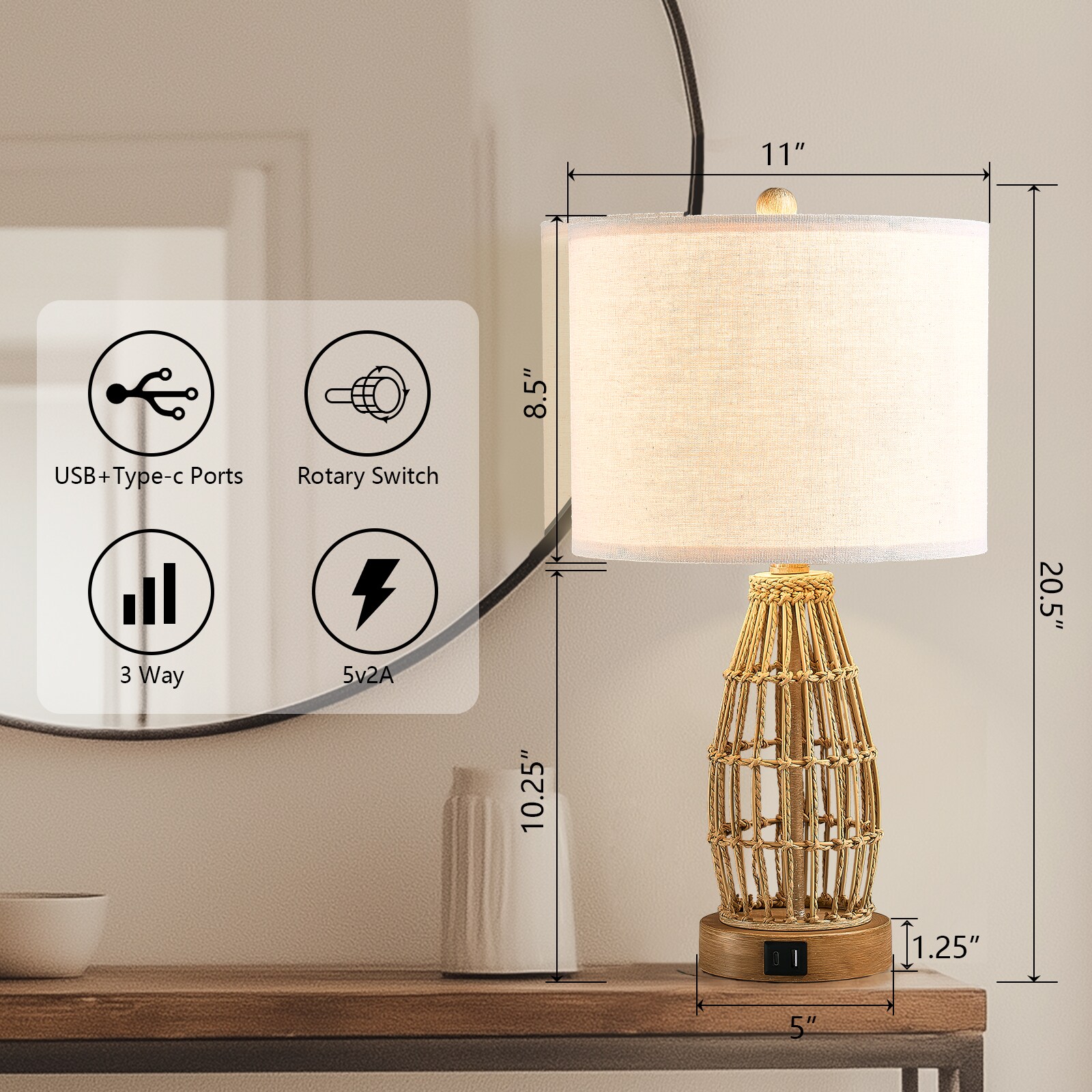 Maxax T247-WG Table-Lamps - View #6