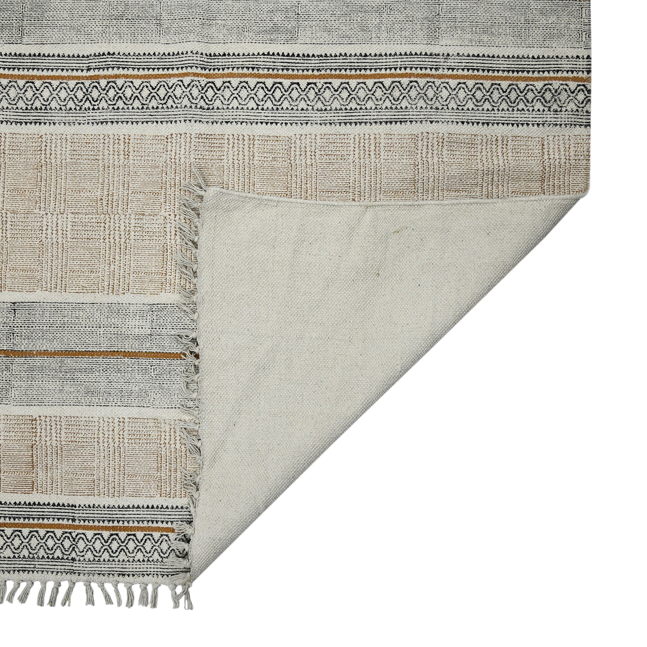 Handmade Geometric Cotton Rectangular Braided Area Rug 2' x 3'