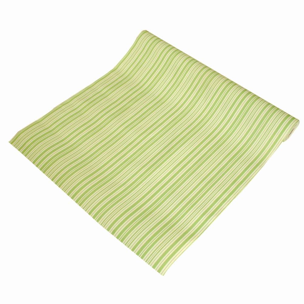 Slickblue 48 sq ft Green Stripe Vinyl Peel and Stick Wallpaper for Bedroom or Living Room Walls