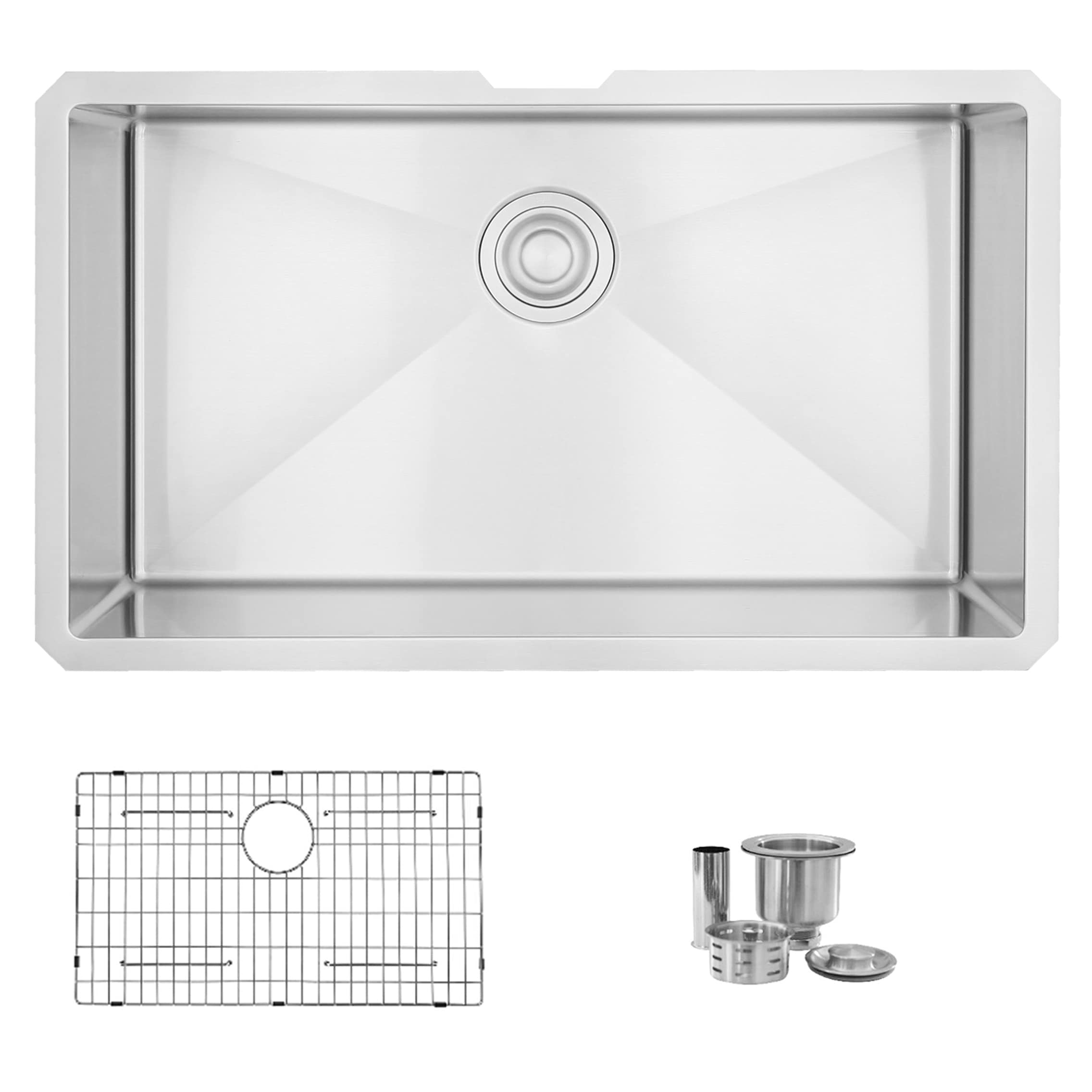 Stylish S-323XG1 Undermount 32-in x 18-in Stainless steel Single bowl 16 -Gauge Kitchen Sink