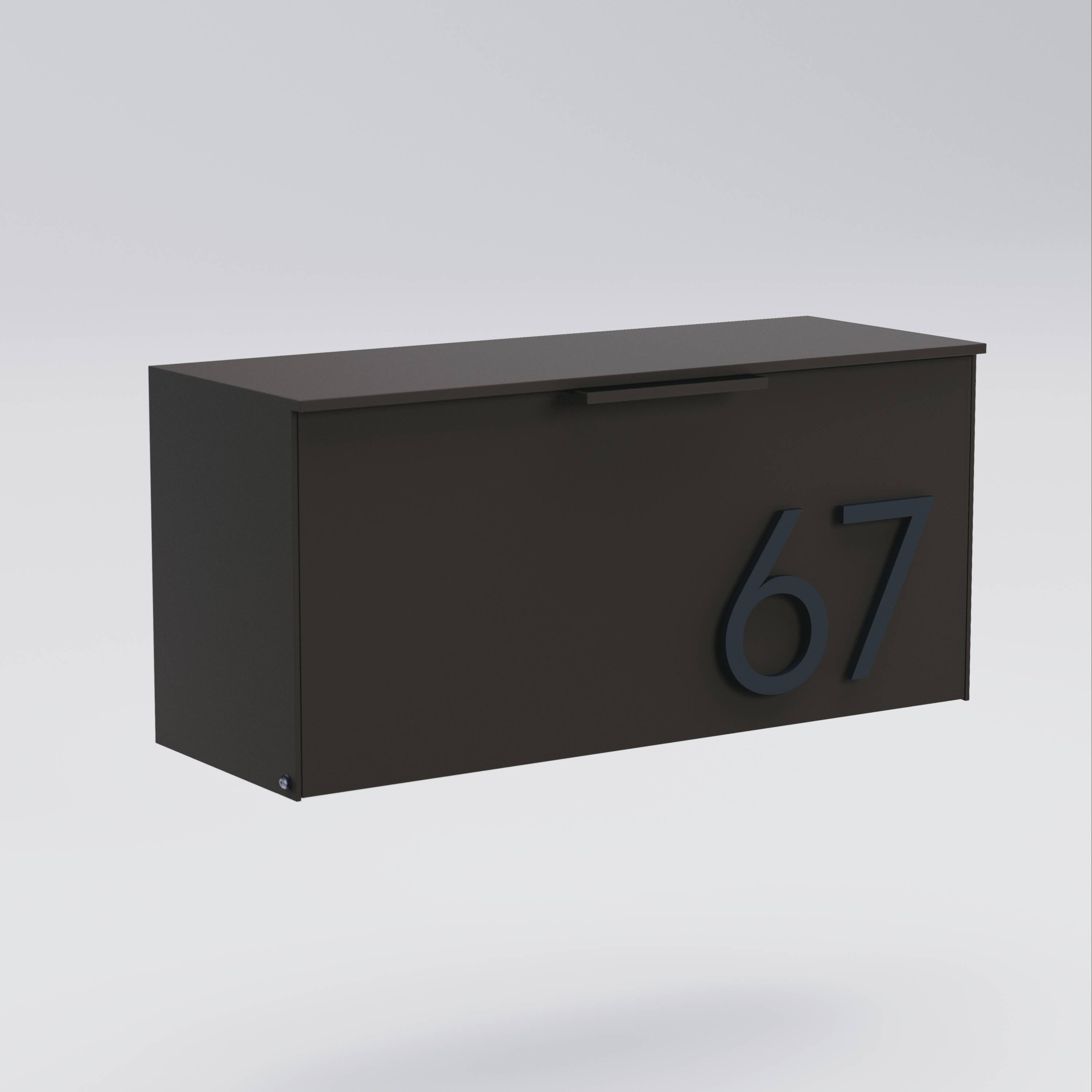 Post & Porch SHORTSTACK-BROWN-1 mailboxes - View #3