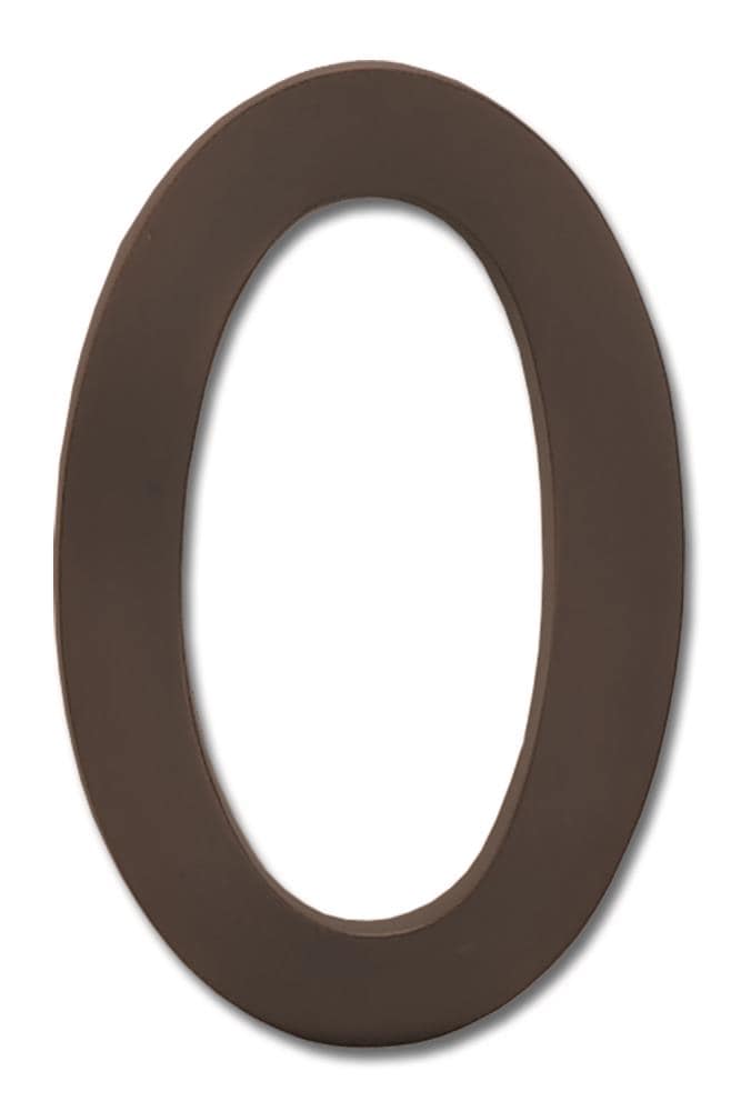Architectural Mailboxes 3582DC-0 4-in Dark Aged Copper Number Zero