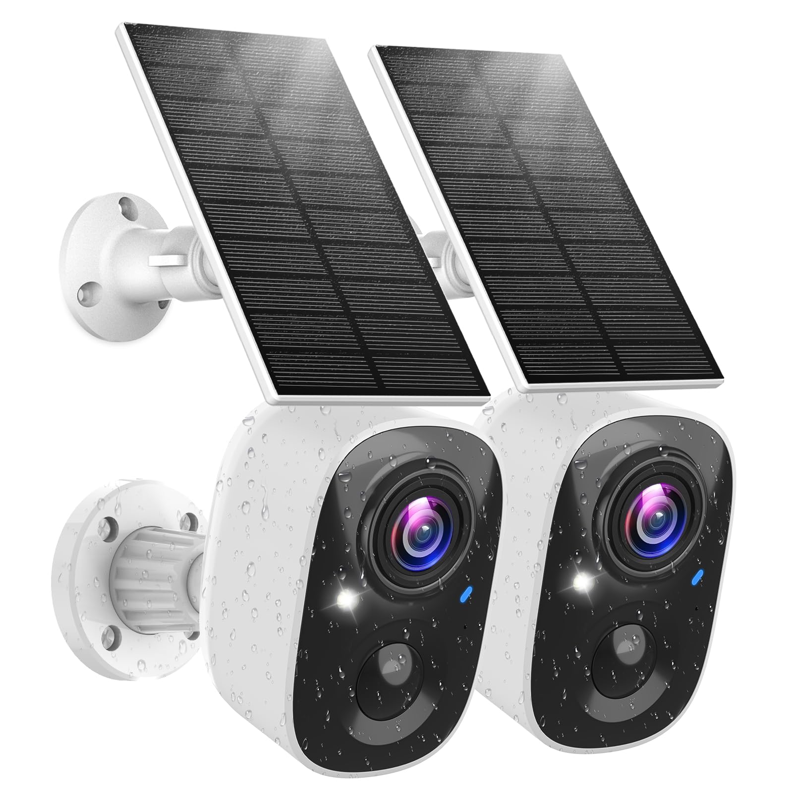 Vrbgify  Solar Camera Outdoor Wireless 2.4G Wi-Fi Security Camera with AI Motion Detection 2K Color Night Vision 2-Way Talk IP66 Weatherproof 2