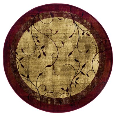 Allen Roth Tinsley 8 X Red Round, 8 Foot Round Rugs At Lowe S