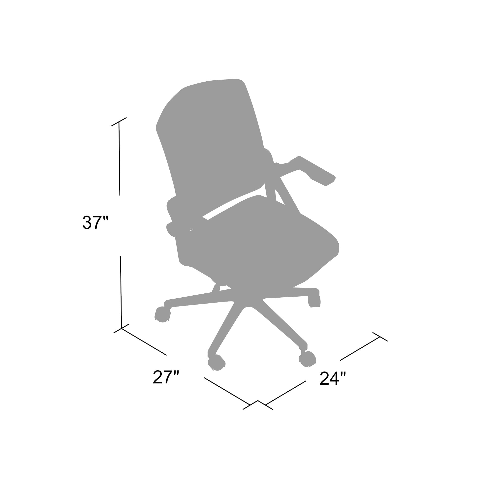 Adjustable Black Mesh Task Chair with Flip Arms