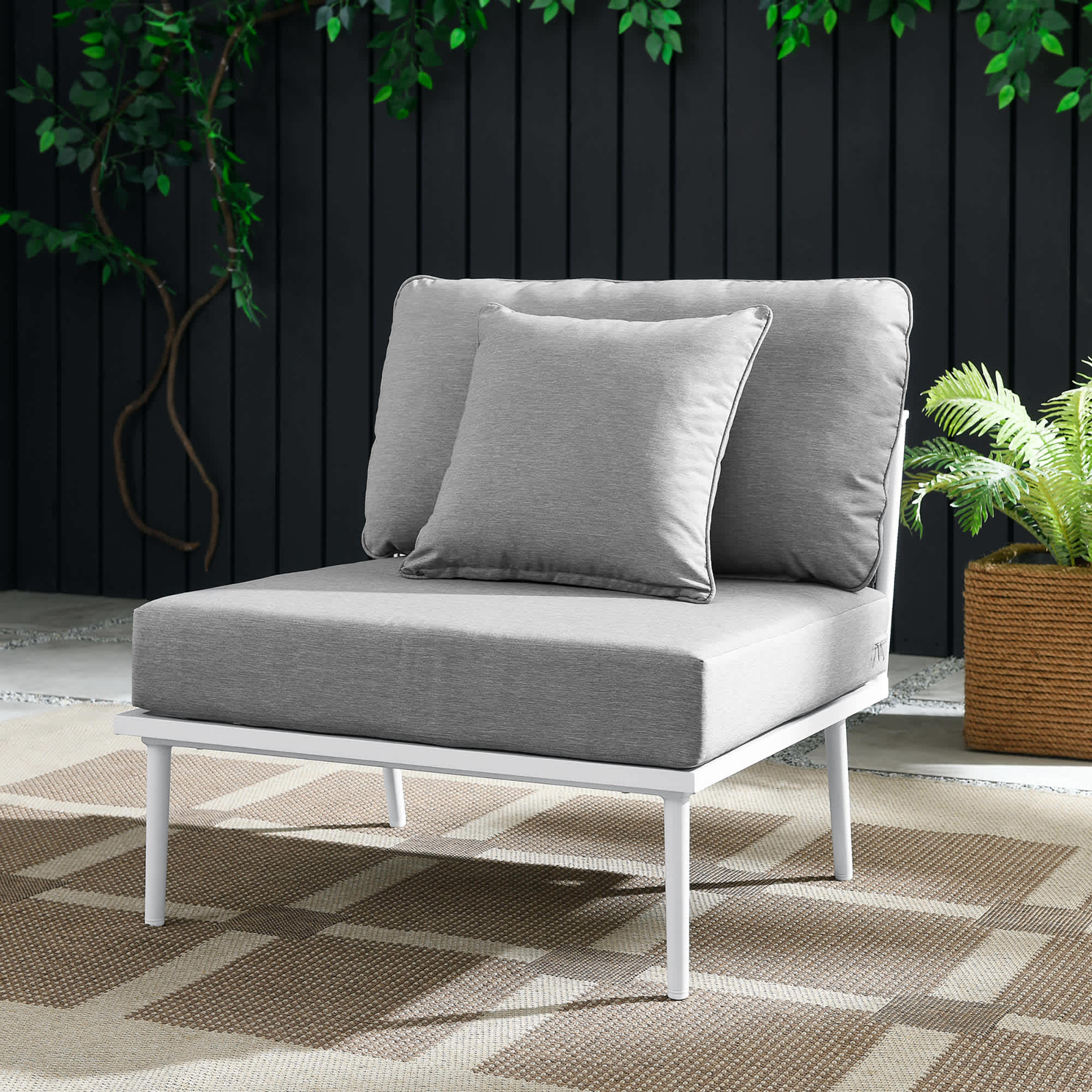 Modway EEI-5568-WHI-GRY Patio-Sofas-Daybeds - View #3