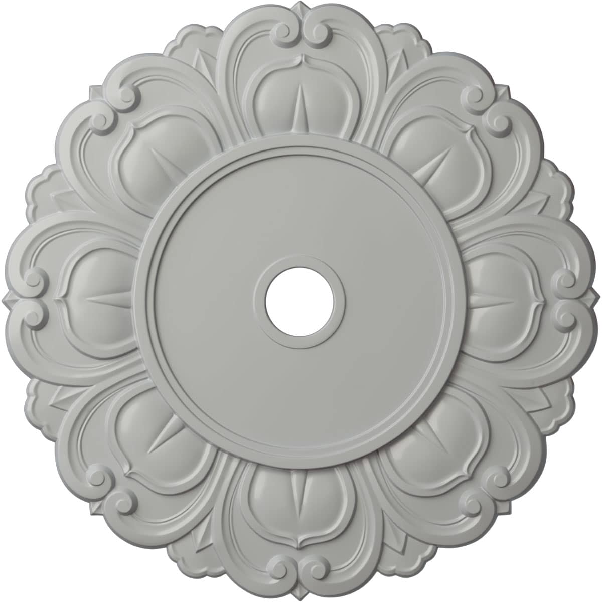 Ekena Millwork CM32ANFRF Angel 32.25-in W x 32.25-in L Painted Frost Polyurethane Whole Ceiling Medallion