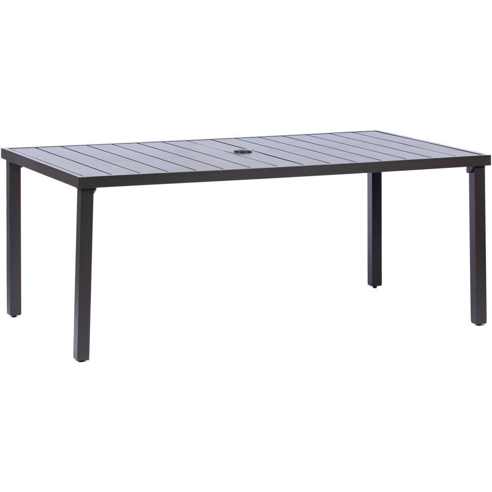 Carter 7-Piece Navy Blue Outdoor Dining Set with Padded Aluminum Chairs