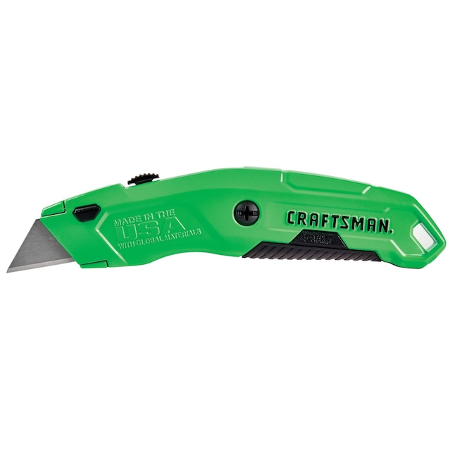 CRAFTSMAN HI-VIS Quick Change 3-Blade Retractable Utility Knife with On  Tool Blade Storage in the Utility Knives department at