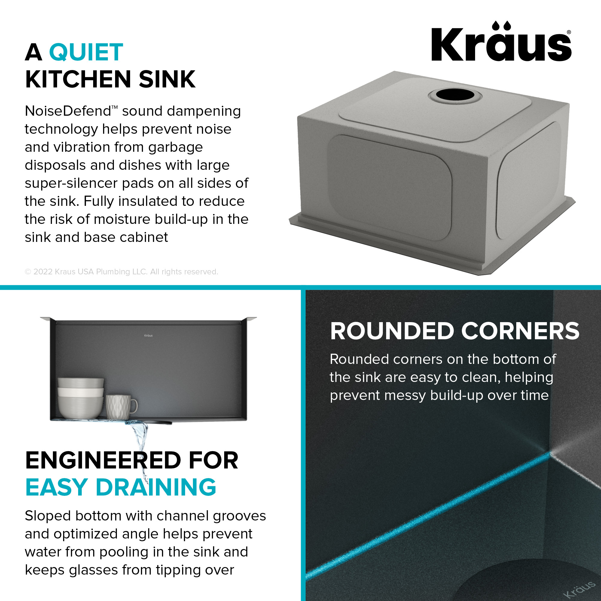 Kore 21" Black Stainless Steel Single Bowl Undermount Kitchen Sink