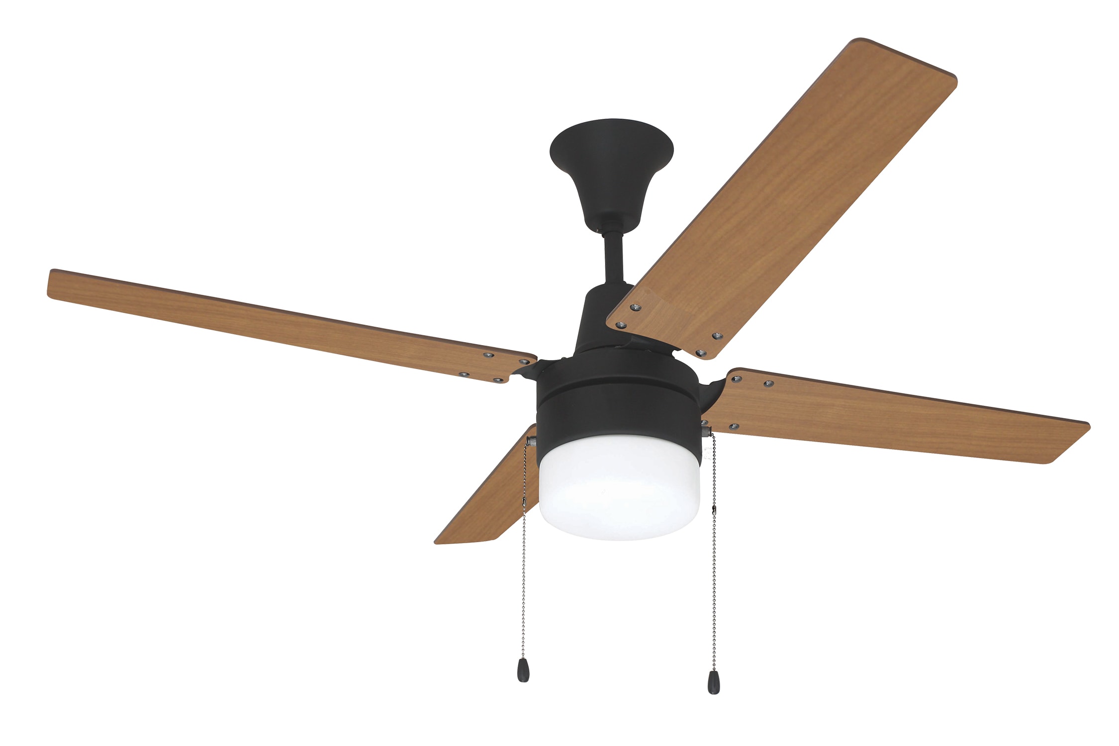 Craftmade CON48ABZ4C1 Connery 48-in Aged Bronze Brushed with Golden Maple Blades Integrated LED Indoor Ceiling Fan with Light (4-Blade)