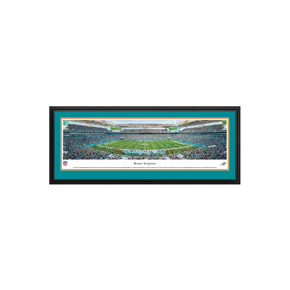 : Miami Dolphin at Hard Rock Stadium - 44x18-inch Double Mat,  Deluxe Framed Picture by Blakeway Panoramas : Sports & Outdoors