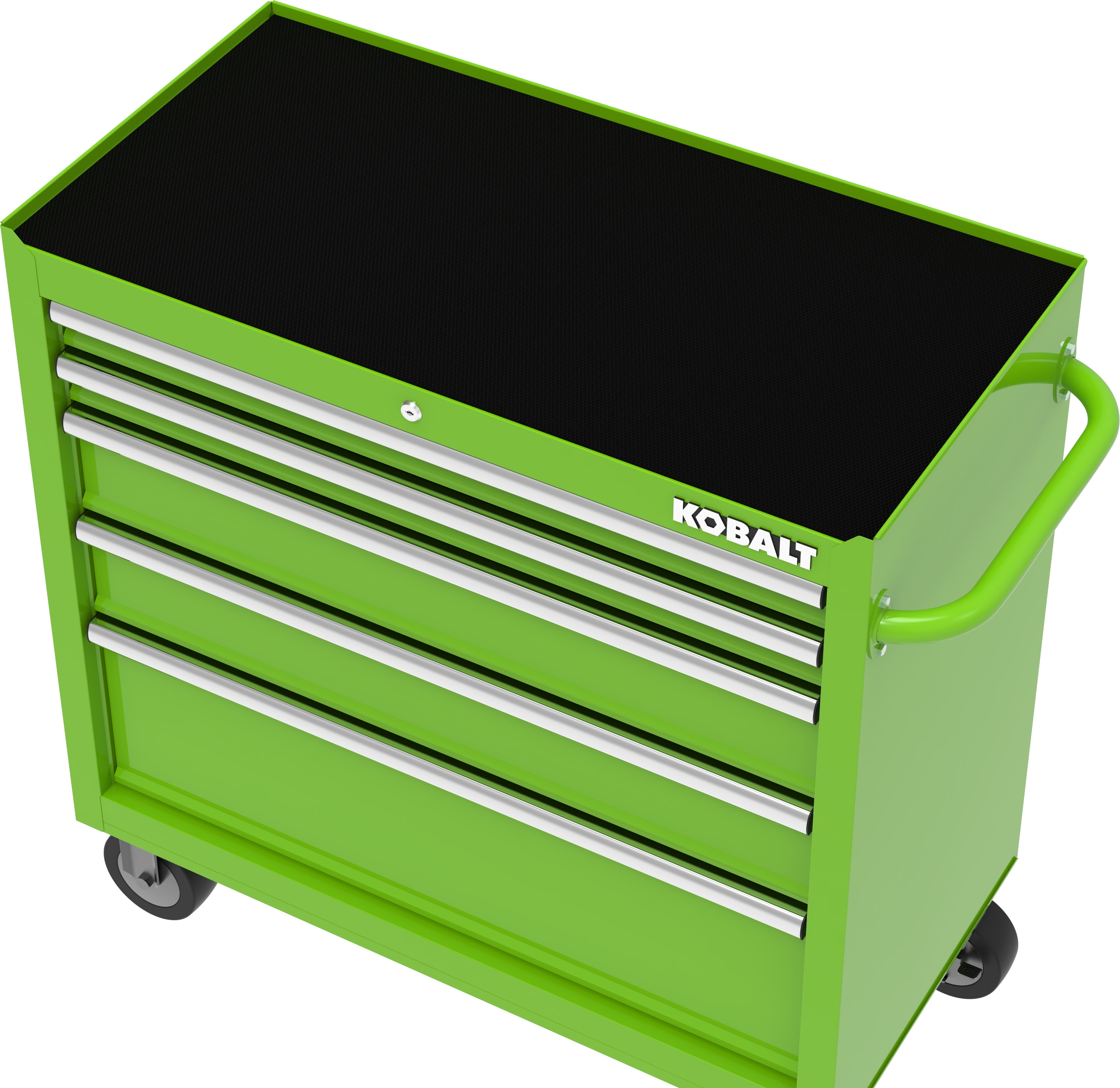 Kobalt 37.83-in W x 18.15-in H 5-Drawer Steel Rolling Tool Cabinet (Green)