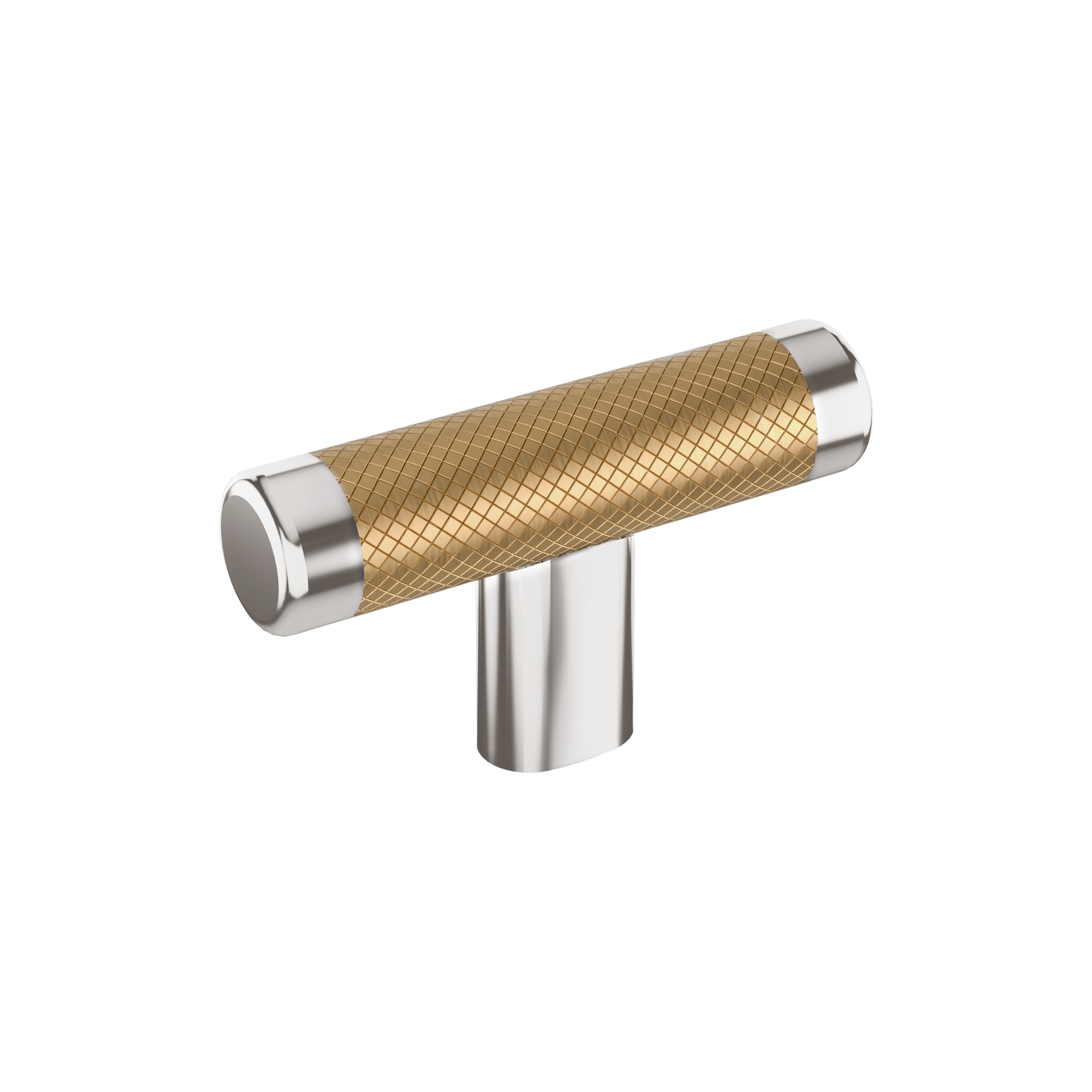 Amerock BP36556PNCZ Esquire 2-5/8-in Polished Nickel/Champagne Bronze Bar Contemporary Cabinet Knob