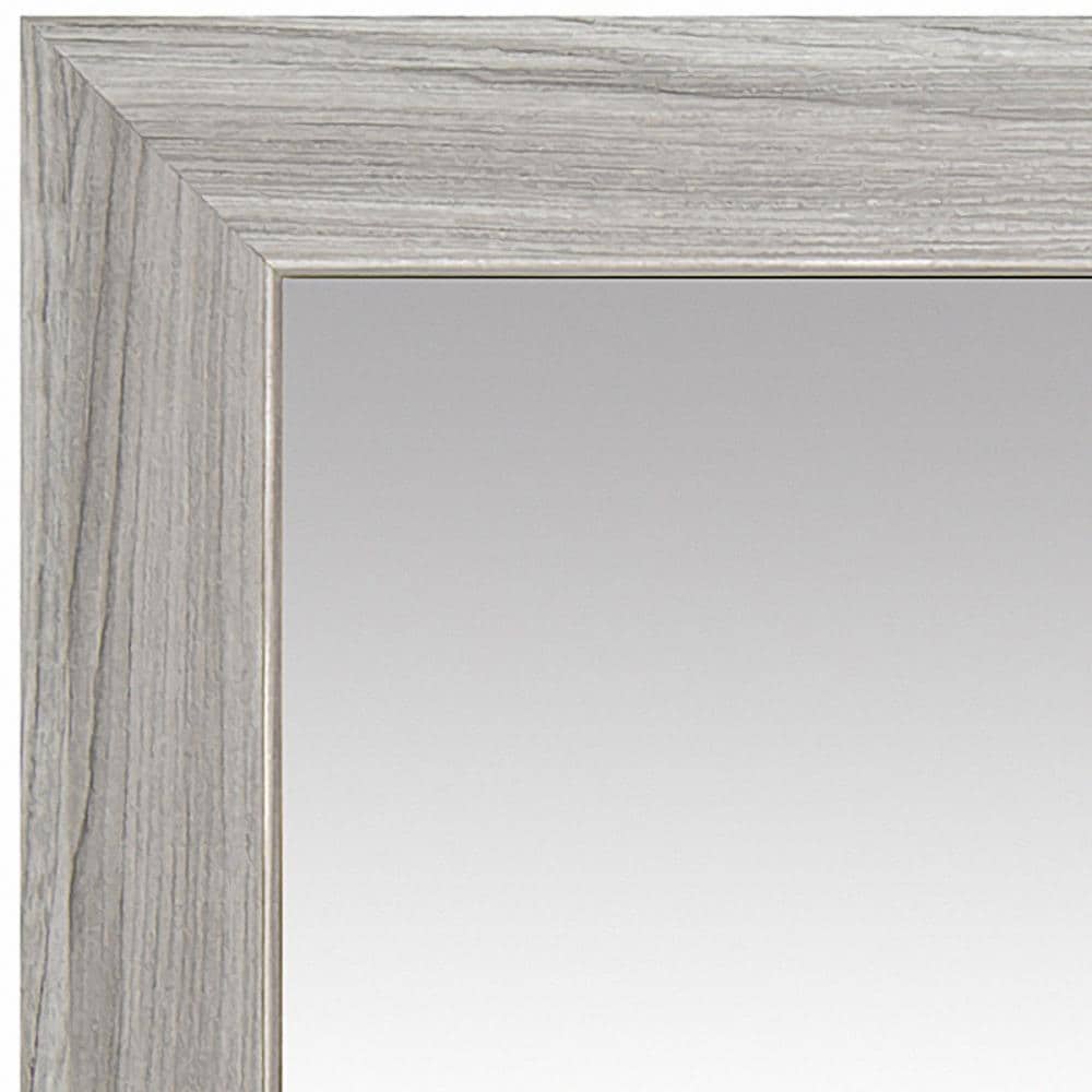 MirrorChic Driftwood 66 in. x 36 in. Mirror Frame Kit in White - Mirror NOT  Included