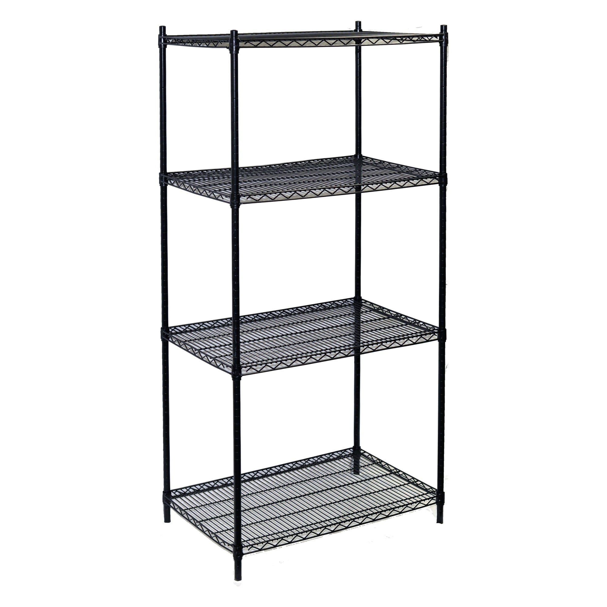 Storage Concepts Wire Heavy Duty 4-Tier Utility Shelving Unit (36-in W ...