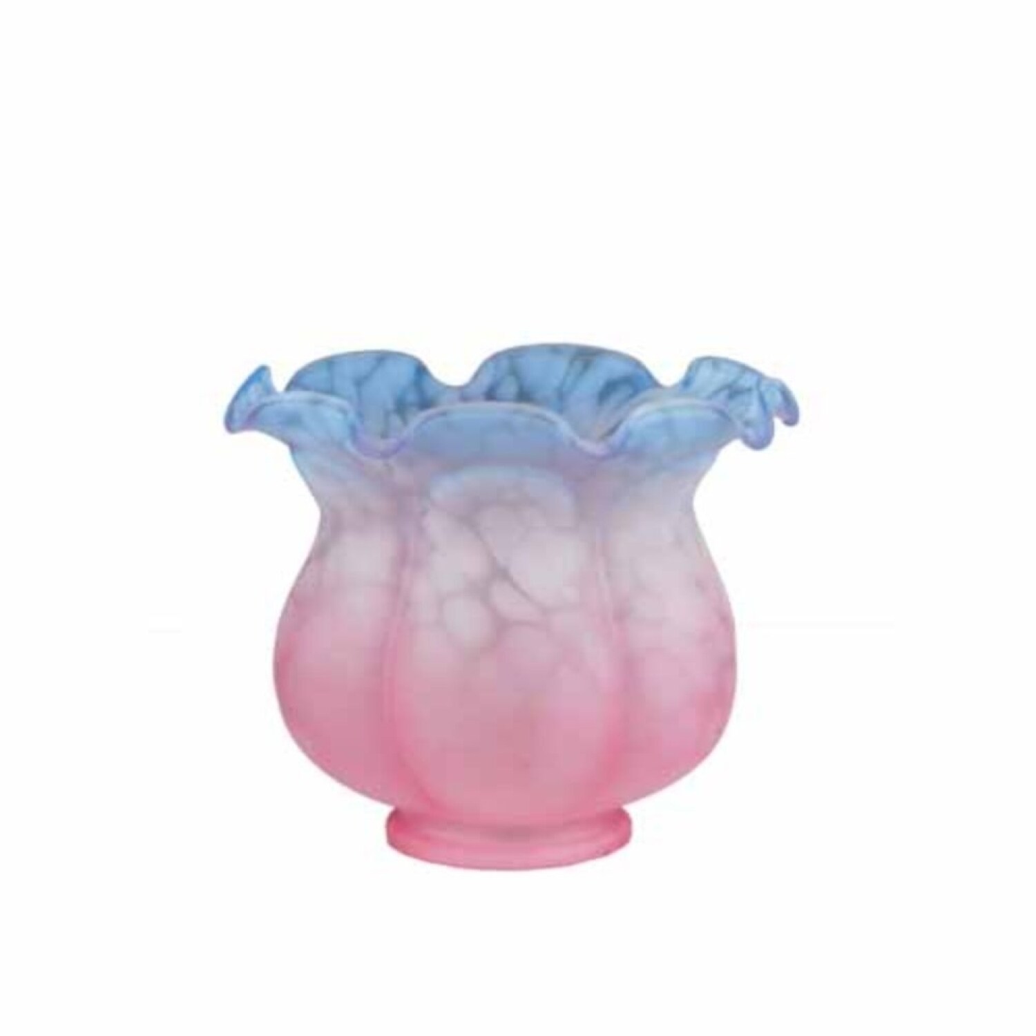 Meyda Tiffany Lighting 3.75-in x 5-in Blue/Pink Glass Bell Lamp Shade