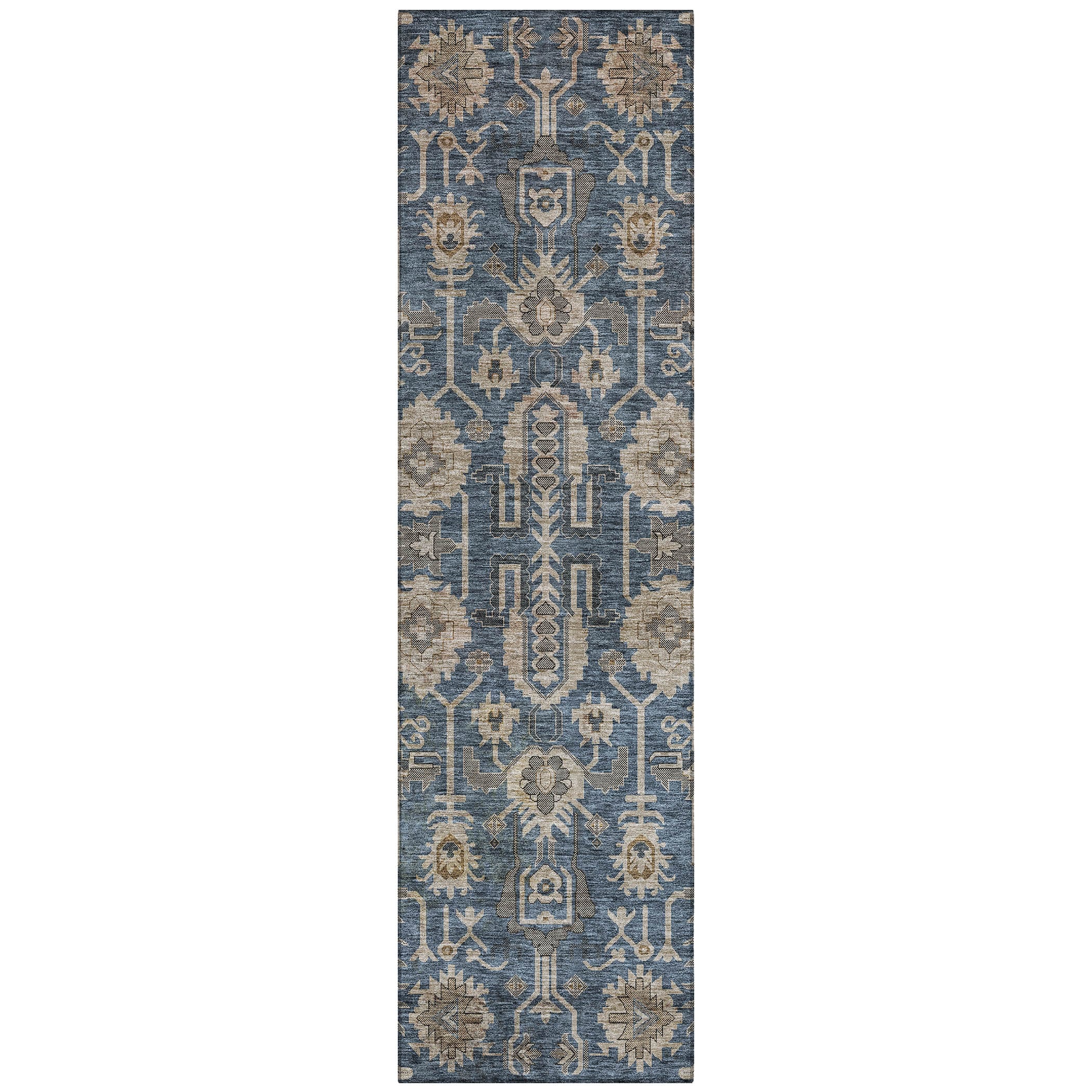 Addison Rugs ACN697NA2X8 Chantille ACN697NA 2 x 7 (ft) Polyester Navy Rectangular Indoor/Outdoor Geometric Machine washable Area rug