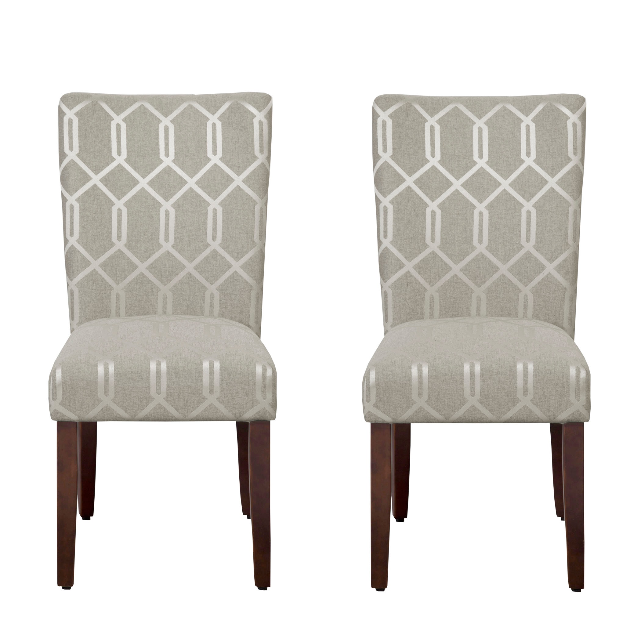 Benzara BM195012 Set of 2 Contemporary/Modern Upholstered Side Chair (Wood Frame)
