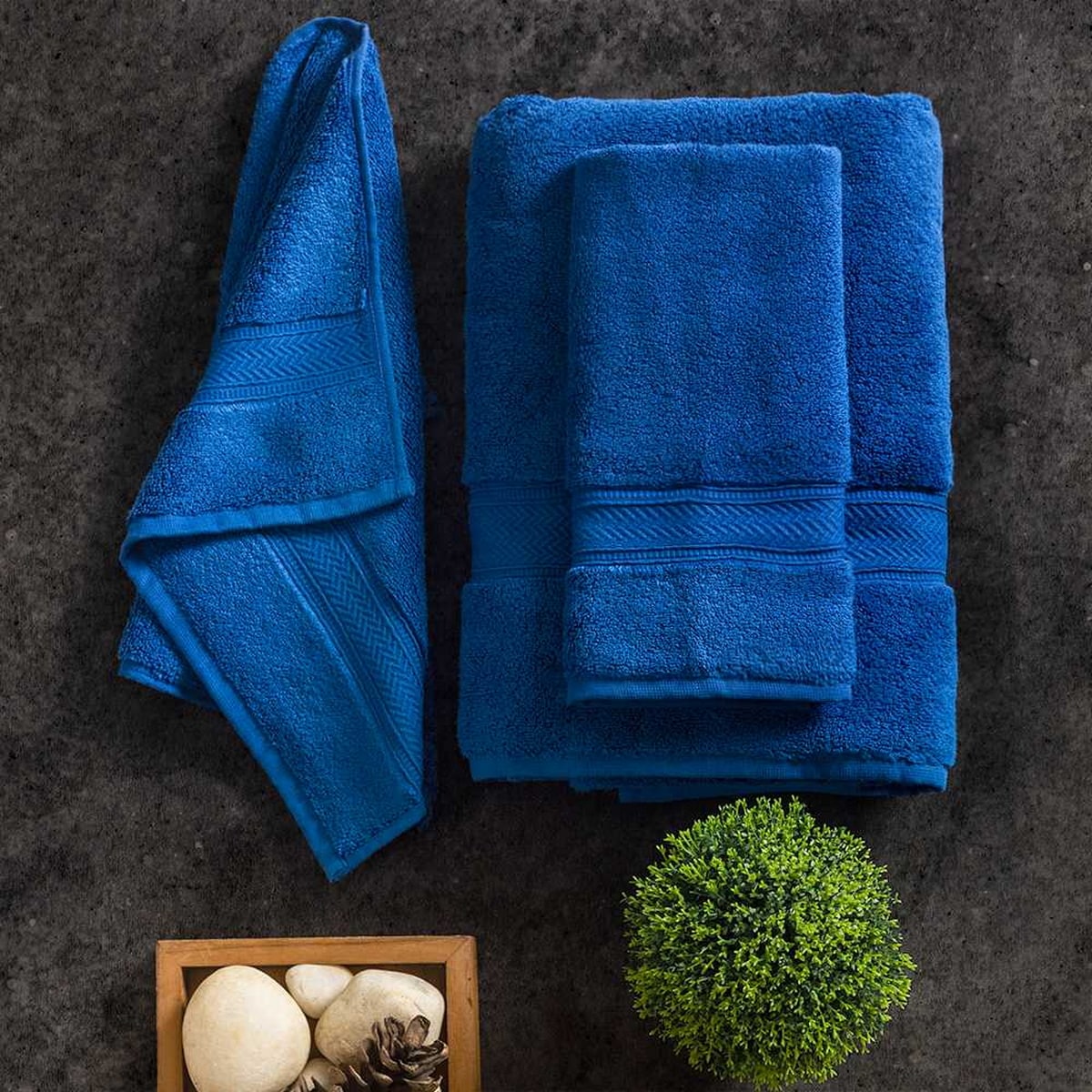 Cotton Bath Set - Blue