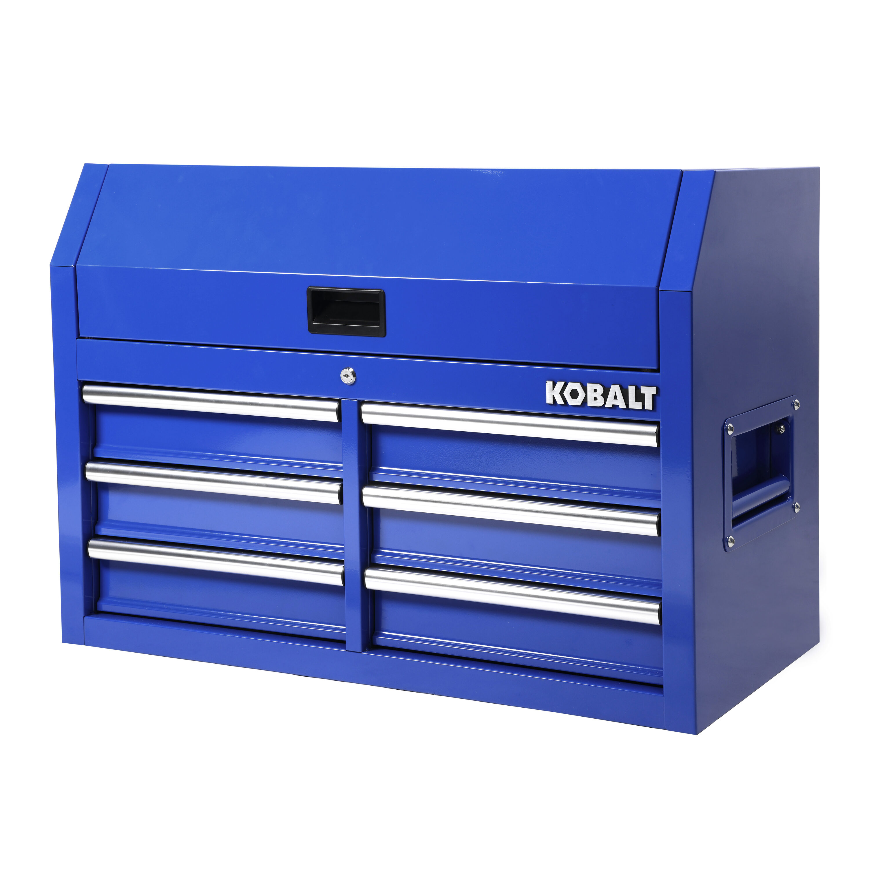 16 Portable Steel Heavy-duty Tool Box 18-Gauge with Metal Latch and Handle  Blue