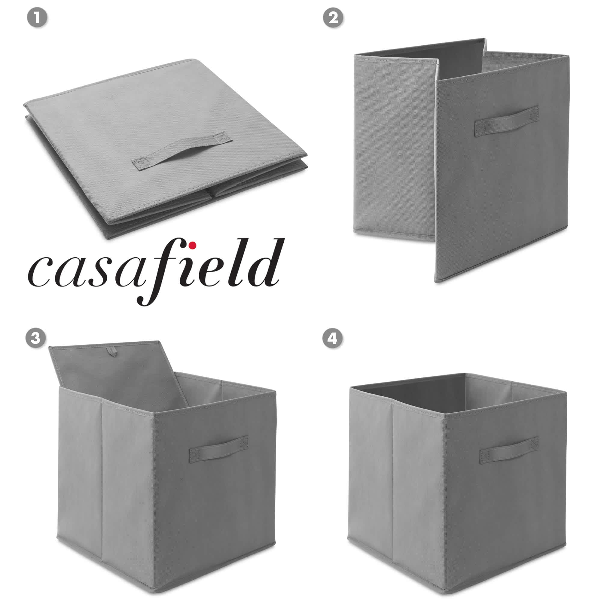 Casafield HOM-STO-13CC-GRY Laminate-Storage-Cubes - View #6