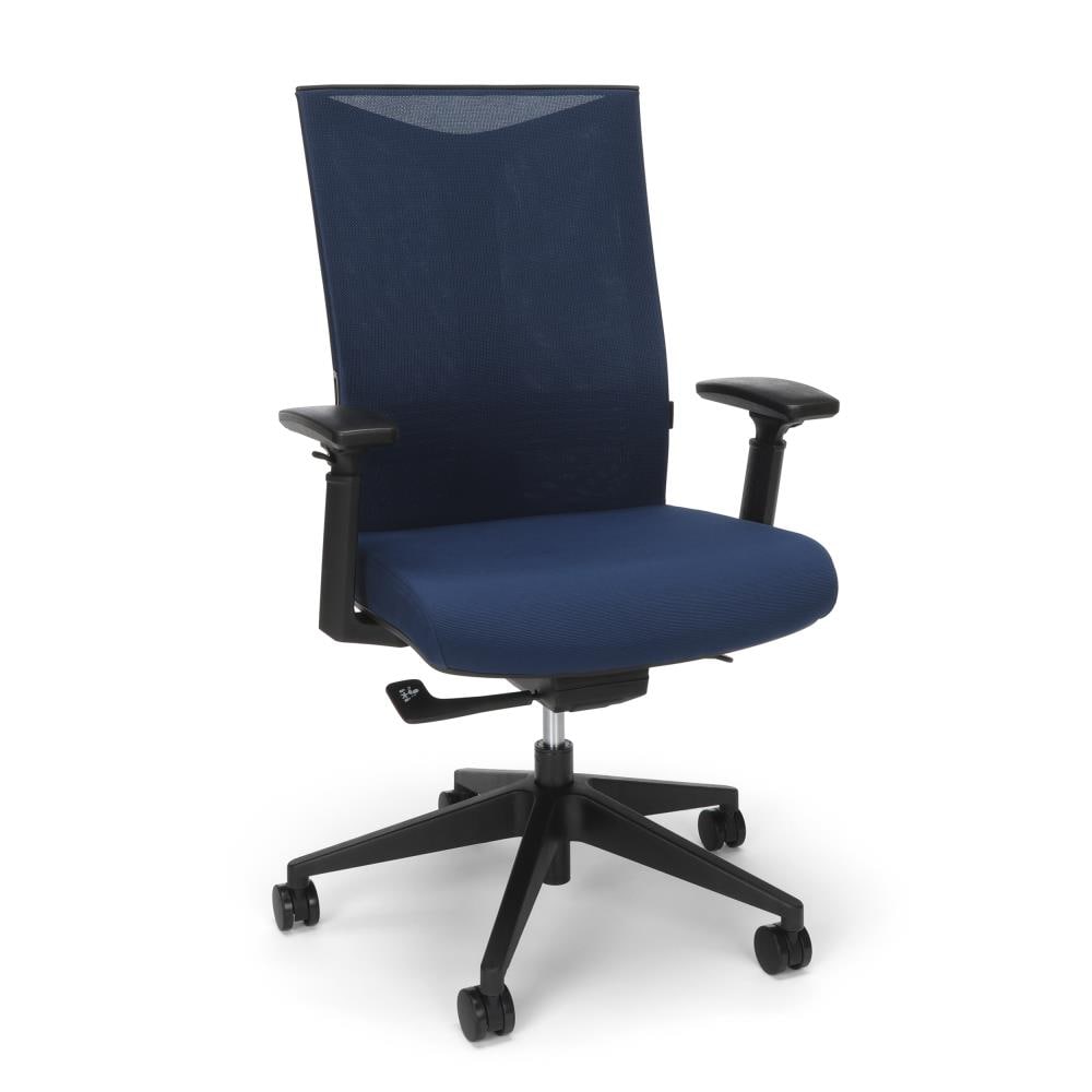 HON BASYX BSX170VA90T Movement Navy Traditional Ergonomic Adjustable Height Upholstered Task Chair