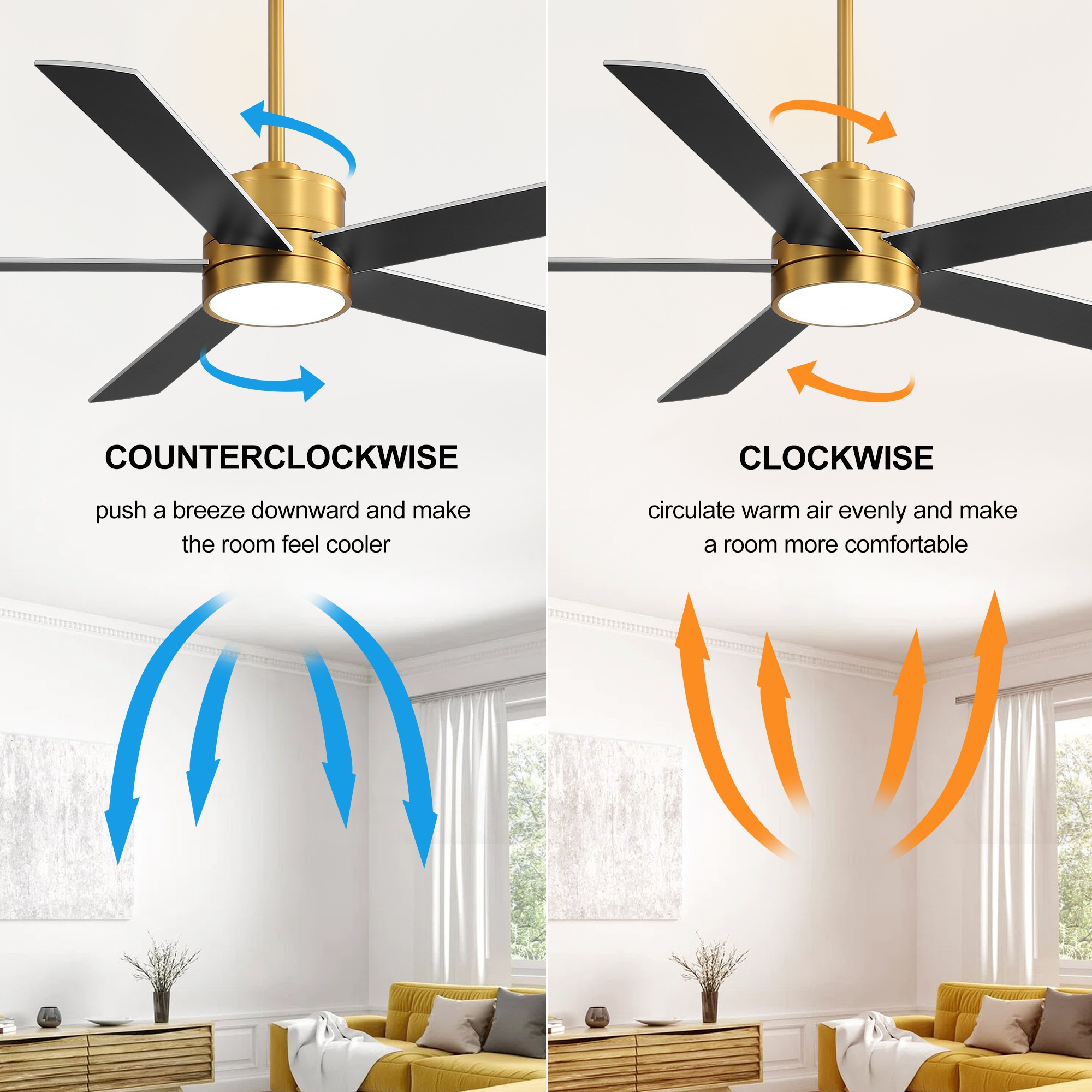 Breezary 29007-GD Ceiling-Fans - View #5