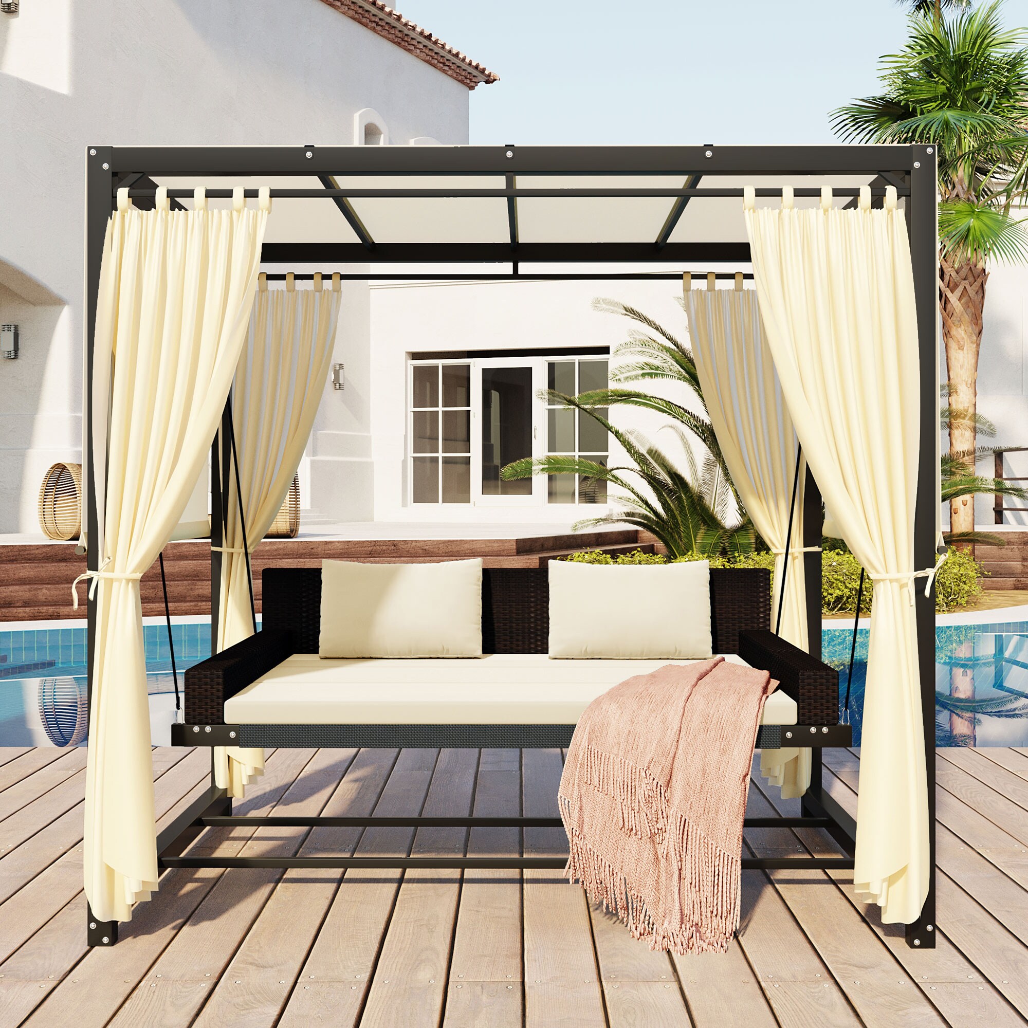 All weather swing deals bed