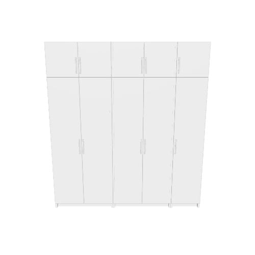 Prepac Elite 80-in W x 89-in H Wood Composite White Freestanding Utility Storage Cabinet