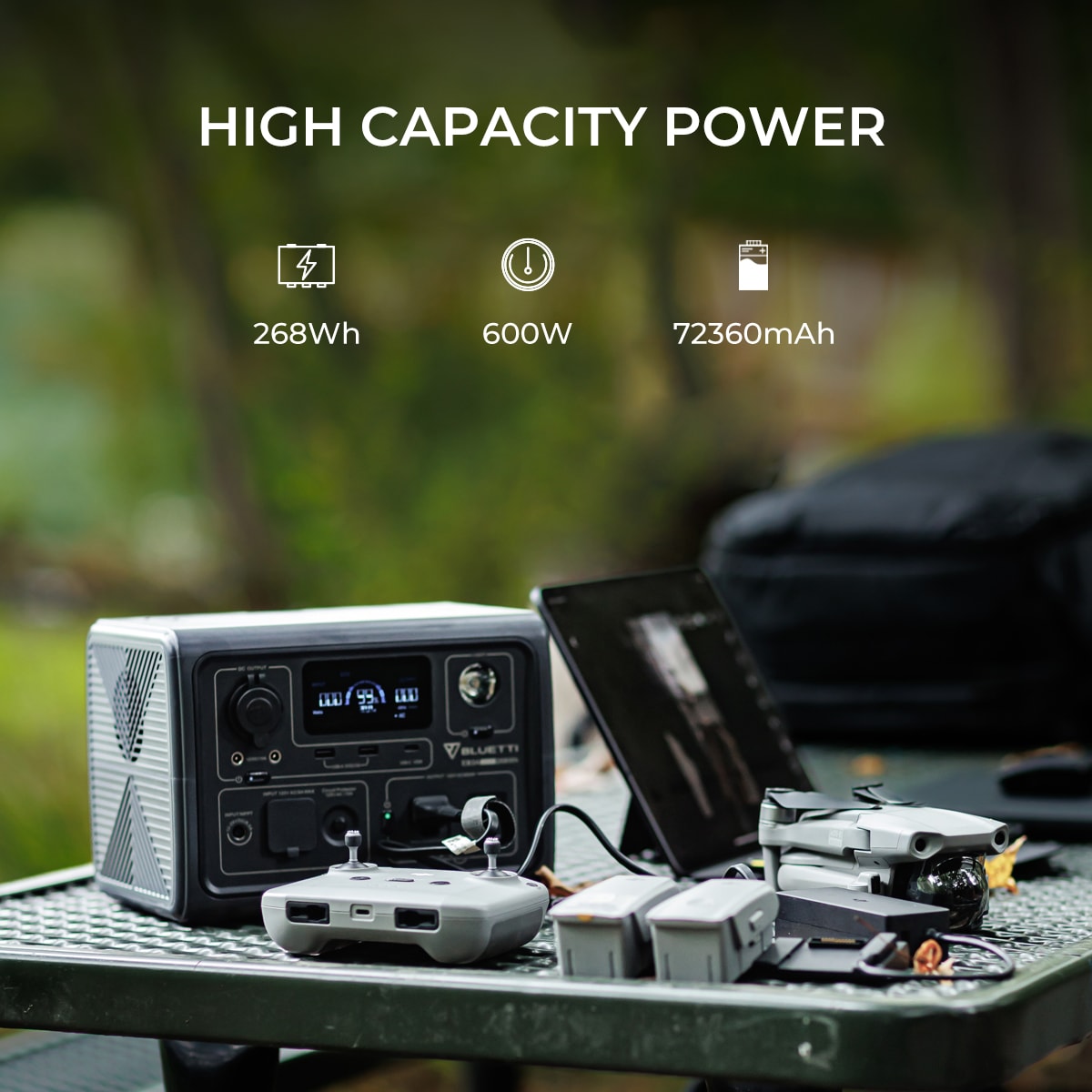 BLUETTI EB3A Portable Power Station | 600W 268Wh
