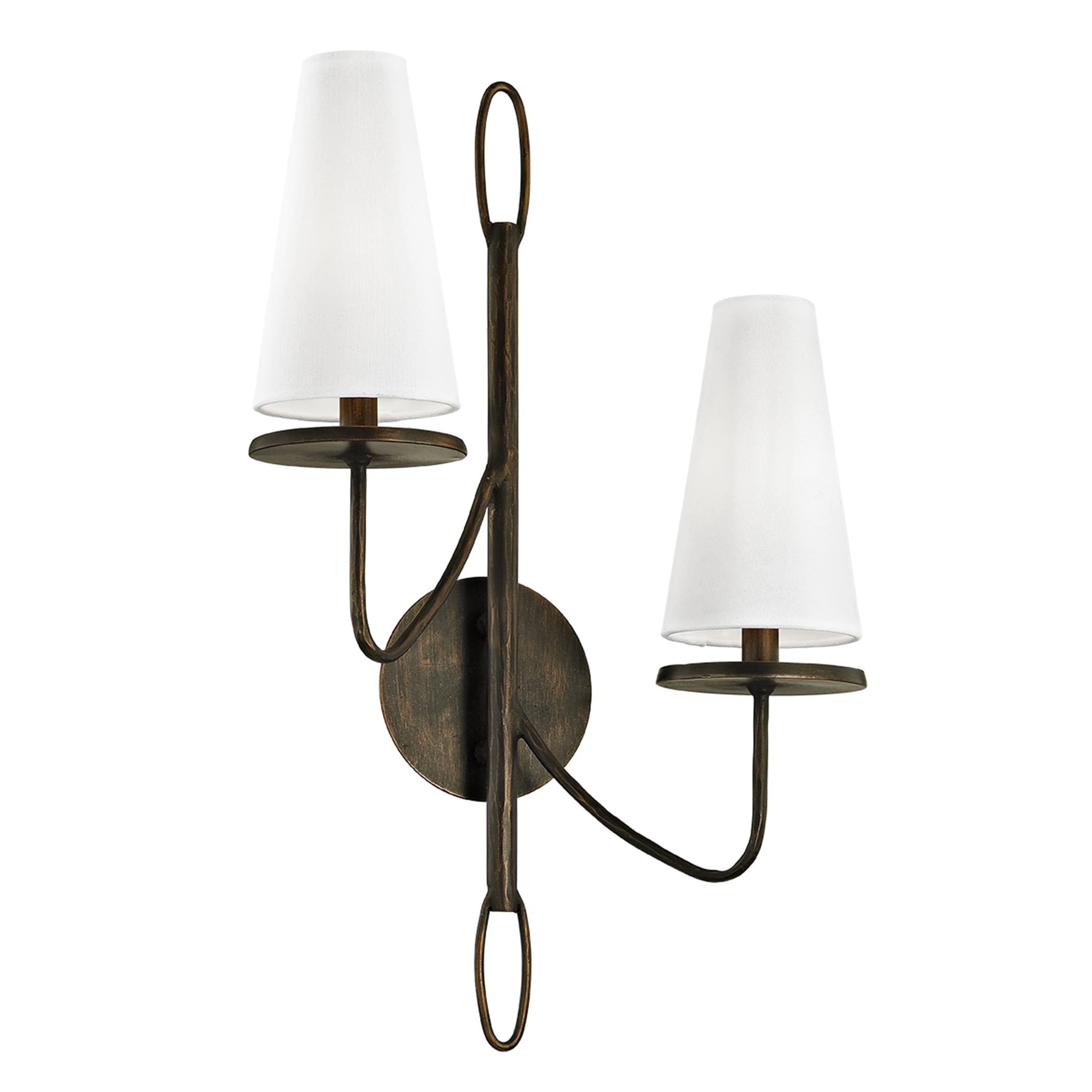 bronze 2 light wall sconce