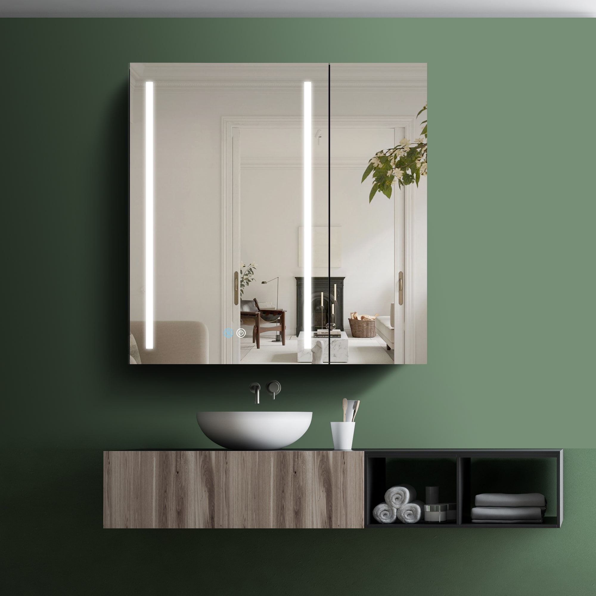 Forclover WBSGOS07L-BK Bathroom-Medicine-Cabinets - View #6