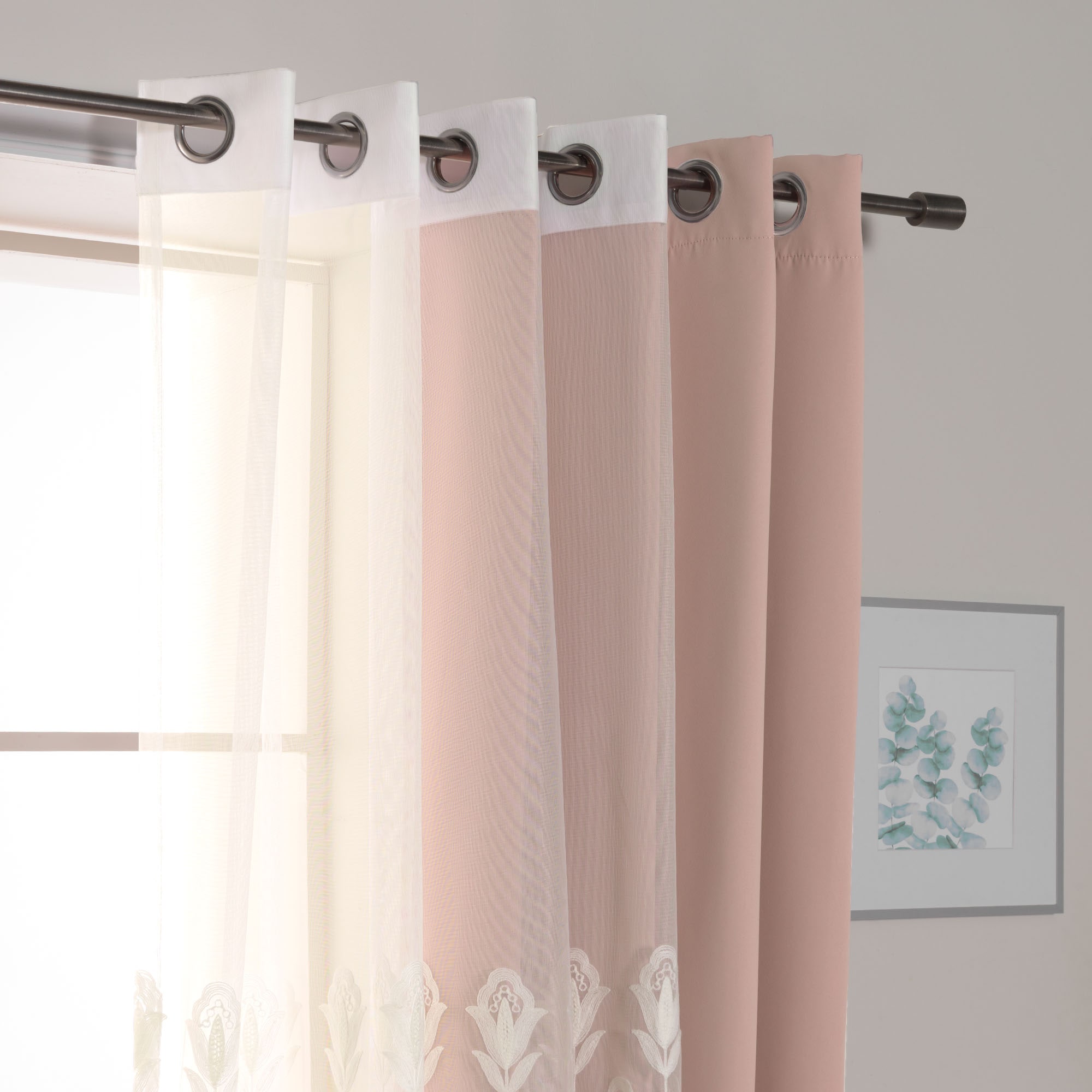 Best Home Fashion MM-TULIP-84-DUSTYPK curtains - View #4