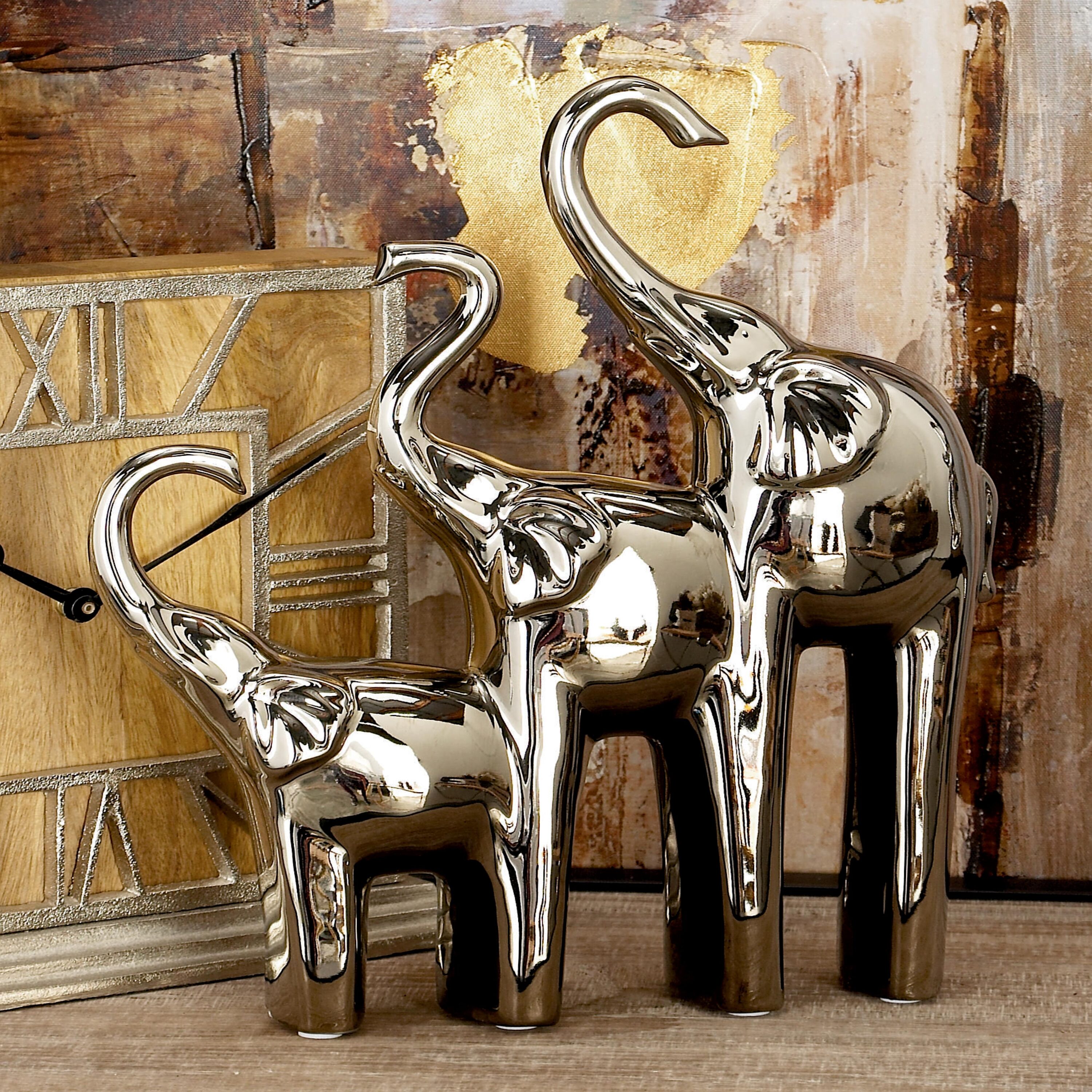 Grayson Lane 92879 Silver Ceramic Modern Sculpture