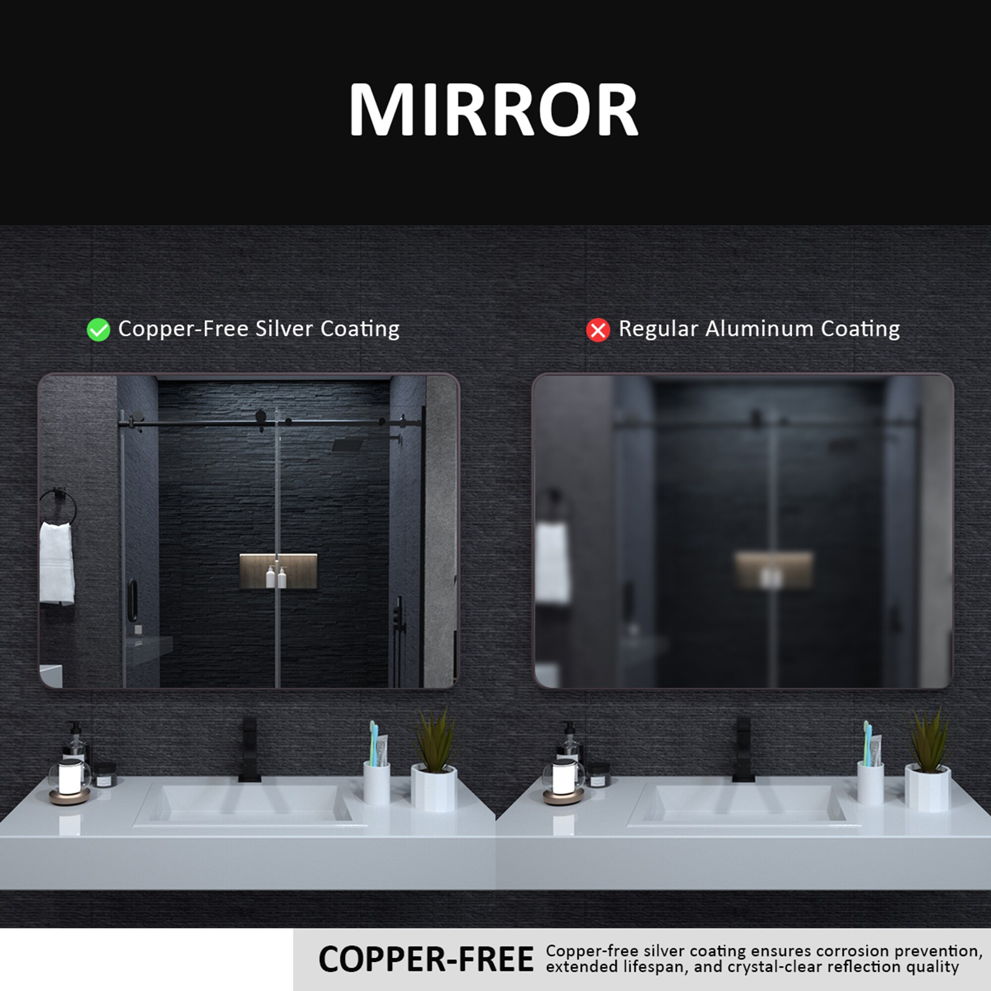ExBrite FUBM2436ORB Framed-Bath-Mirrors - View #5