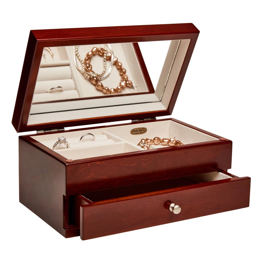 Mele & Co. Brynn Wooden Jewelry Box with Florentine Marquetry Motif in ...