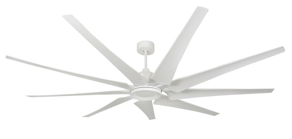 TroposAir 88505+88517 Liberator 82-in Pure White Indoor/Outdoor Smart Ceiling Fan and Remote (9-Blade)