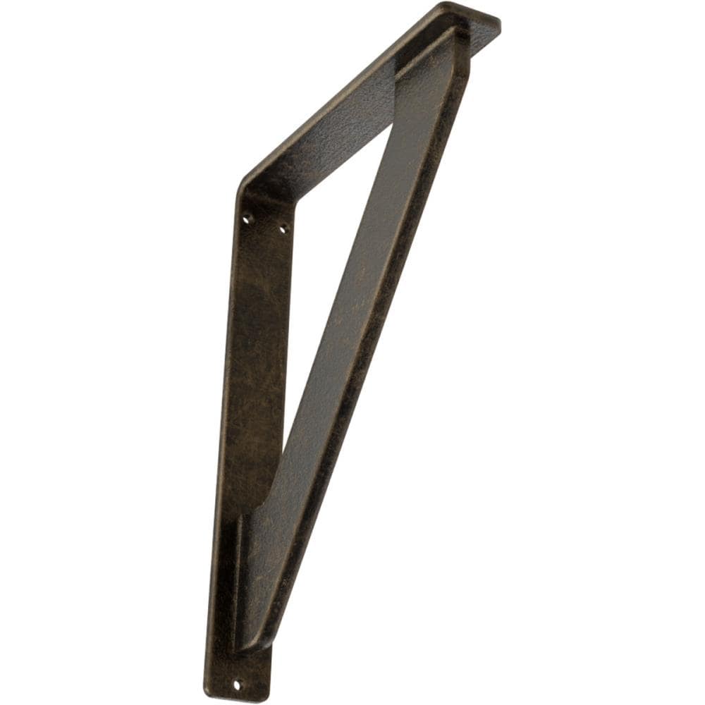 Ekena Millwork BKTM01X05X08STRAPG Traditional 5.5-in x 1.5-in x 8-in Antique gold Wrought iron Countertop support bracket