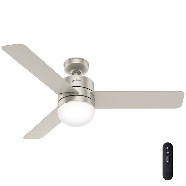 Hunter Neutron 54 In Matte Nickel Led, How To Install Hunter Remote Ceiling Fan With Light Android