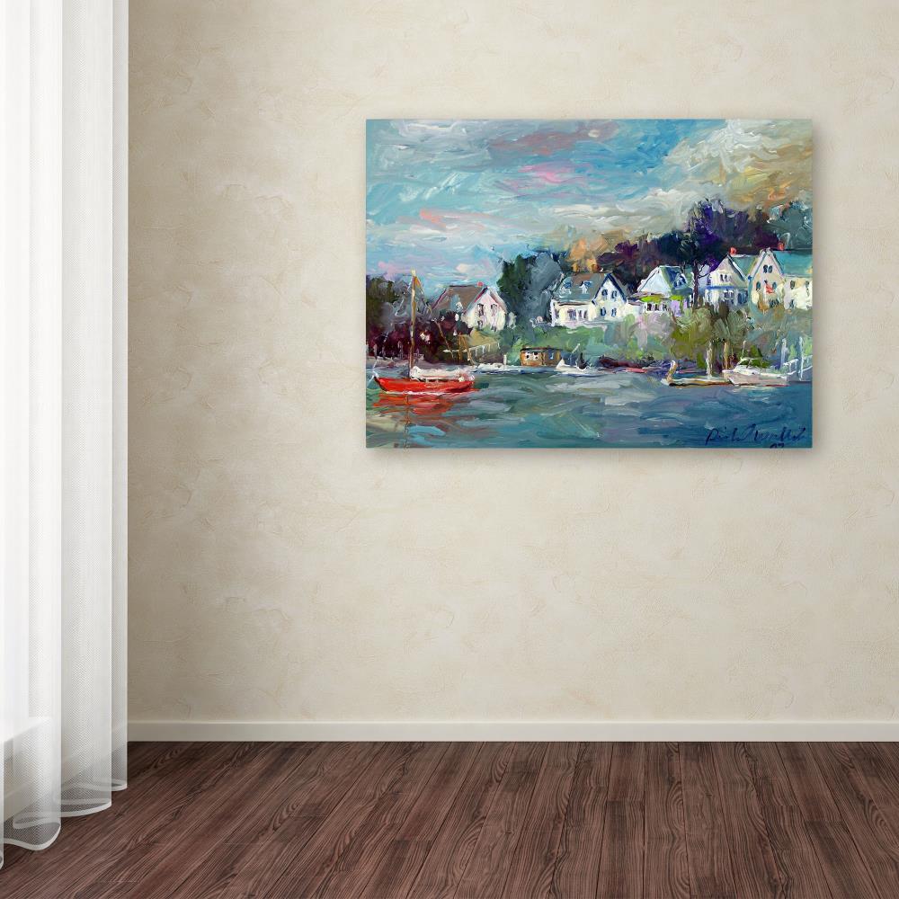 Trademark Fine Art ALI0337-C2432GG Framed 24-in H x 32-in W Coastal Print on Canvas Artist: Richard Wallich Multicolor Framed 24-Inches H x 32-Inches W Coastal Canvas Print