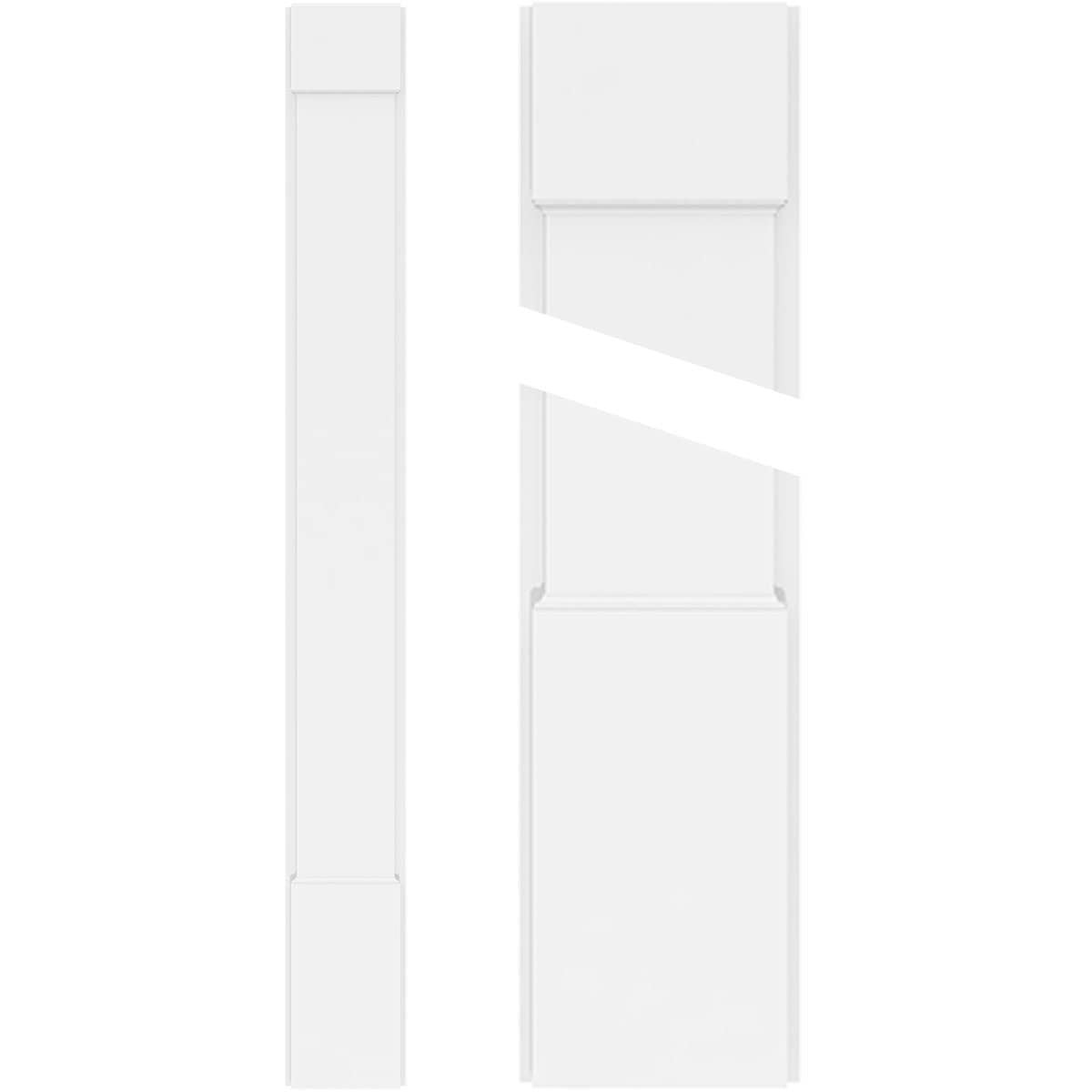 Ekena Millwork PILP06X060SM01-2 PVC Pilasters 6-in x 60-in Unfinished PVC Pilaster Entry Door Casing Accent