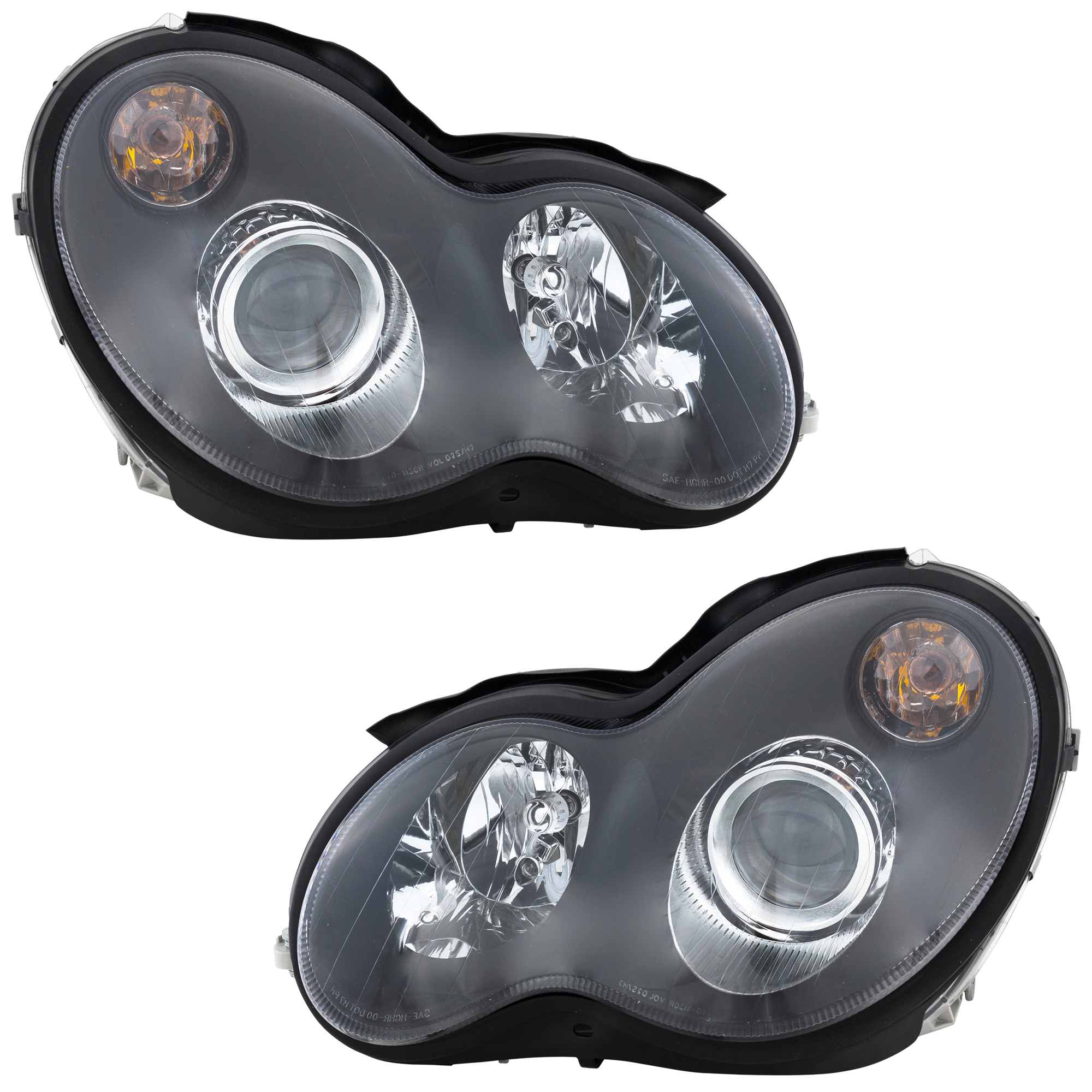 Garage-Pro GPRM10010033 Driver and Passenger Side Headlight For Mercedes Benz C280 4matic Luxury 2006-2007 Also Fits C350 Halogen with Bulb(s) Sedan Replaces# 2038201559 2038201659
