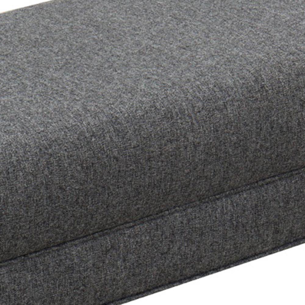 Benzara Modern Gray Accent Bench with Storage 48-in x 17-in x 21-in at ...