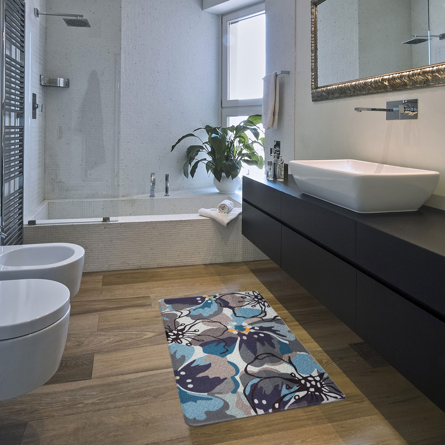 World Rug Gallery 997BLUE18X30 Mats-Cat - View #5