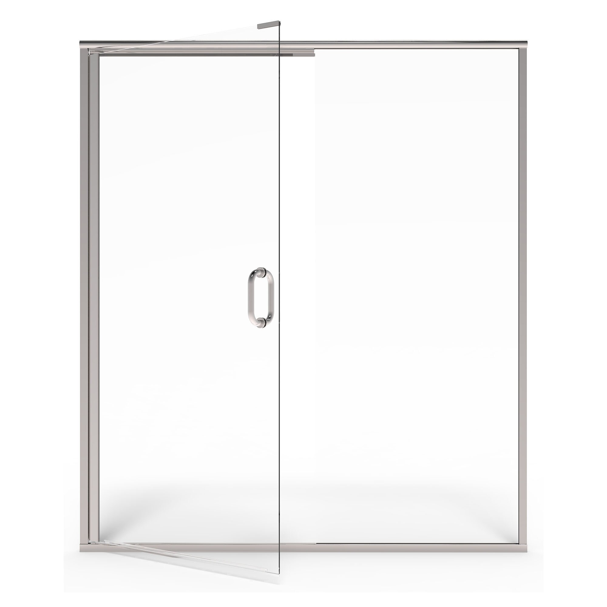 Silver Shine 56-in to 60-in x 76-in Semi-frameless Hinged Soft Close Shower Door | - American Standard AM00816400.213